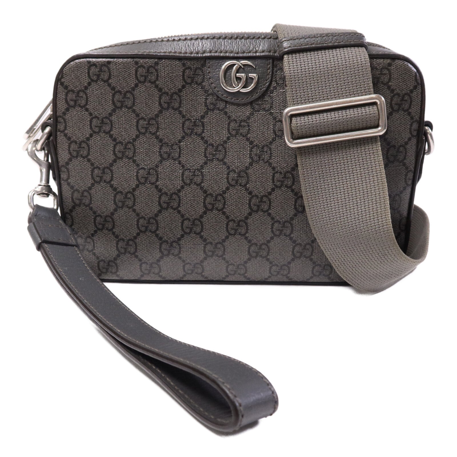 GUCCI 【激減優惠】塗層帆布Ophidia GG Carmera Bag銀扣肩背袋