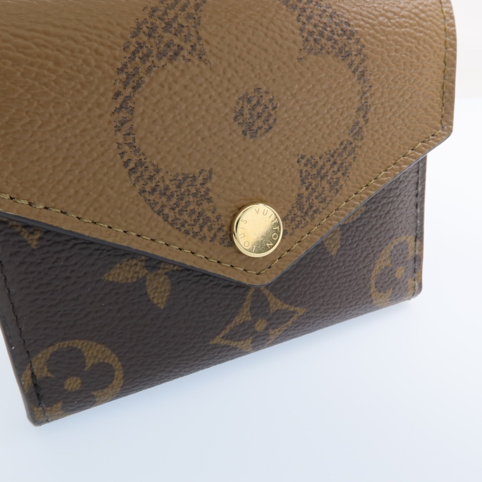 LOUIS VUITTON Monogram Reverse Zoe Wallet金扣錢包