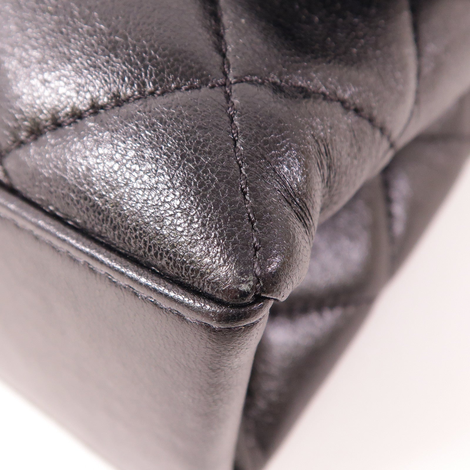 CHANEL 羊皮皮革Shoulder Bag金扣手挽肩背兩用袋