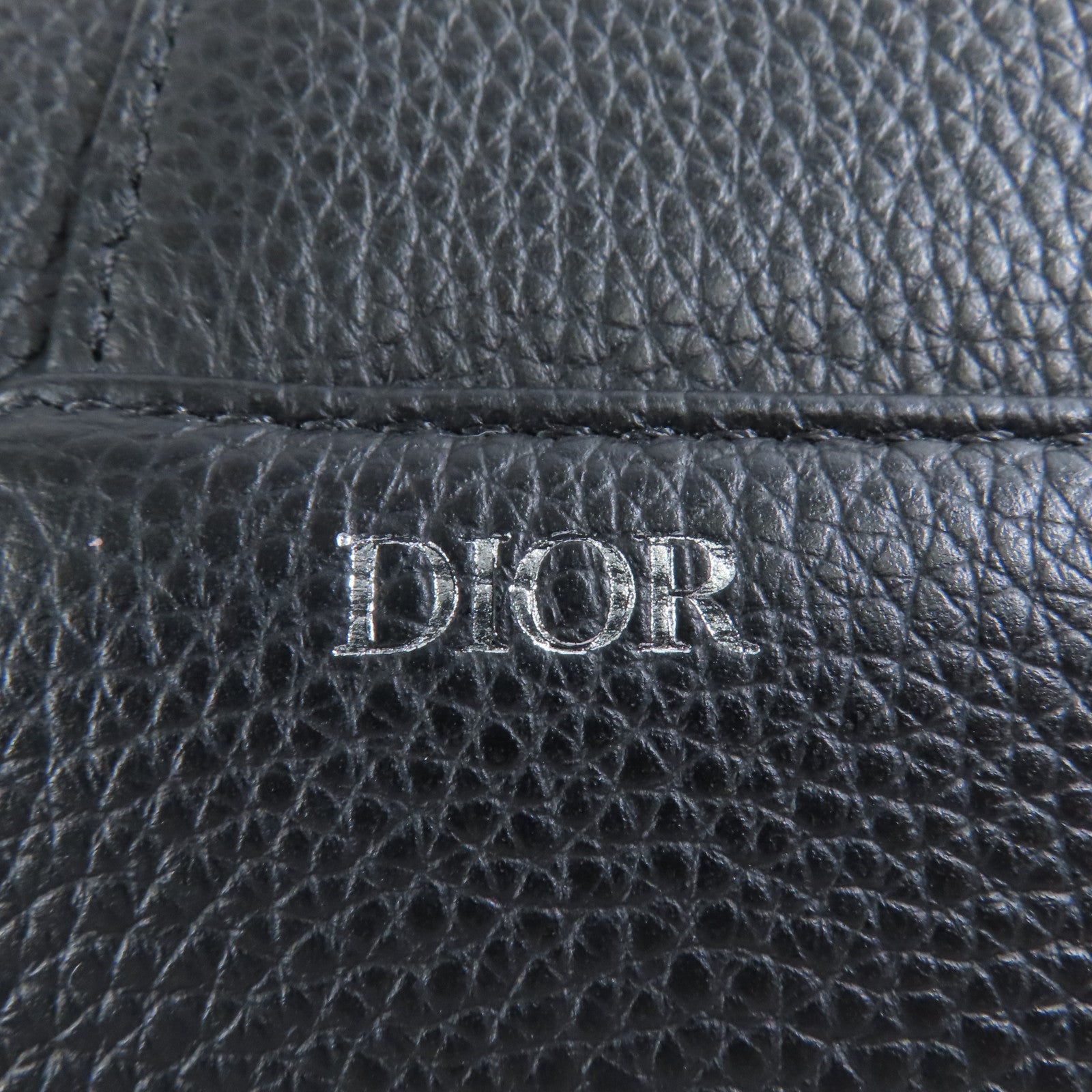 Dior 牛皮皮革Saddle Bag銀扣肩背袋