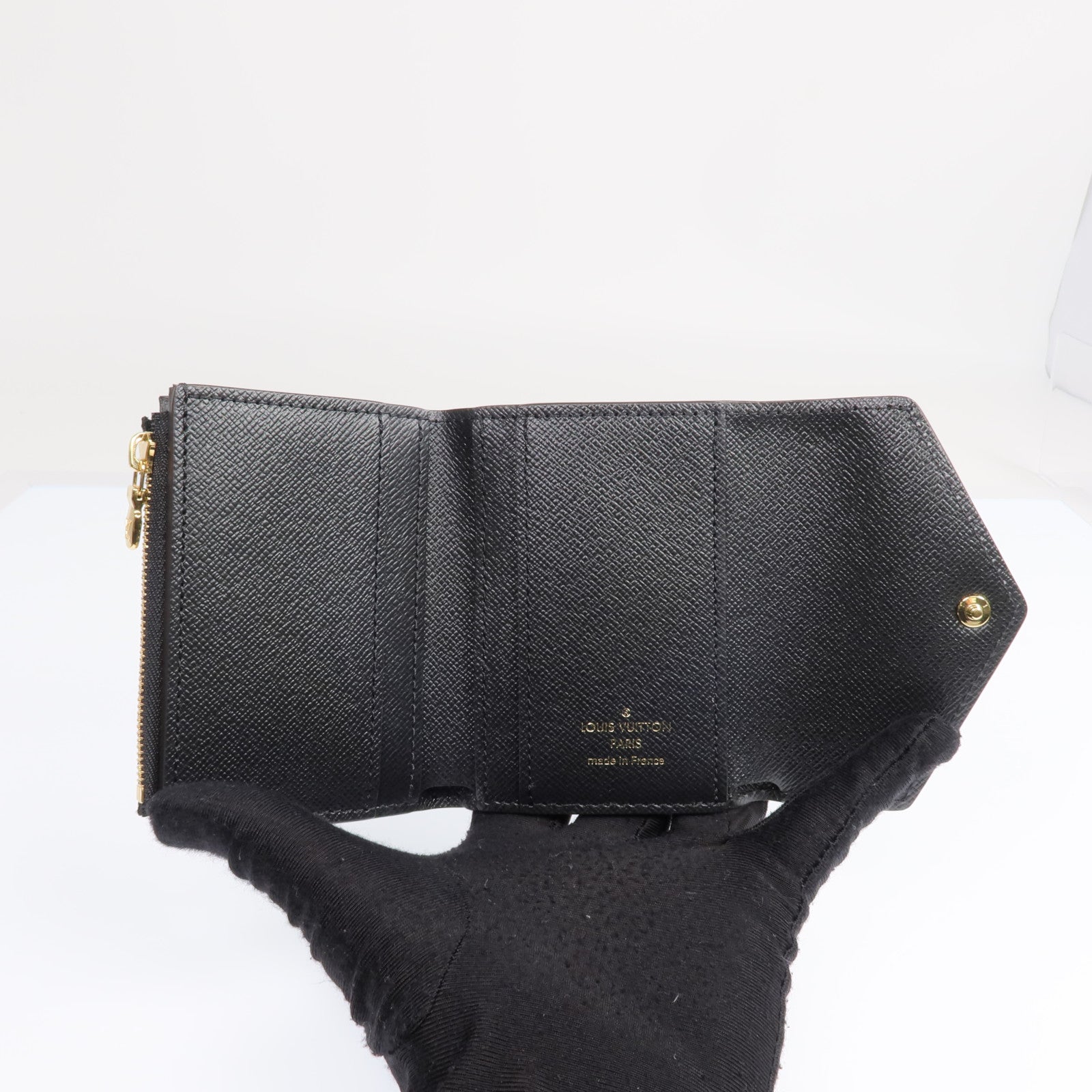 LOUIS VUITTON Monogram Reverse Zoe Wallet金扣錢包