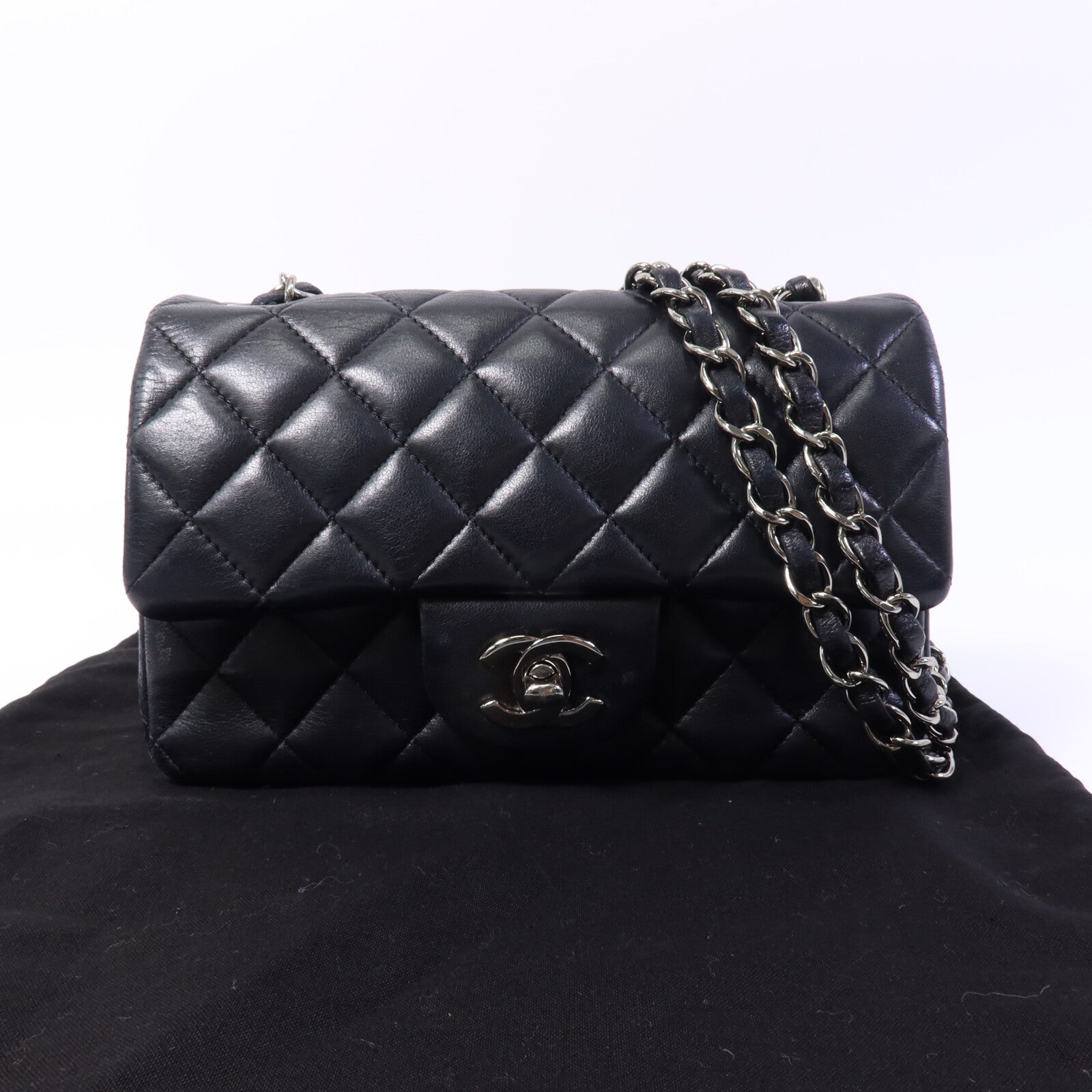 CHANEL 羊皮皮革Mini Classic 20鏈帶肩背袋