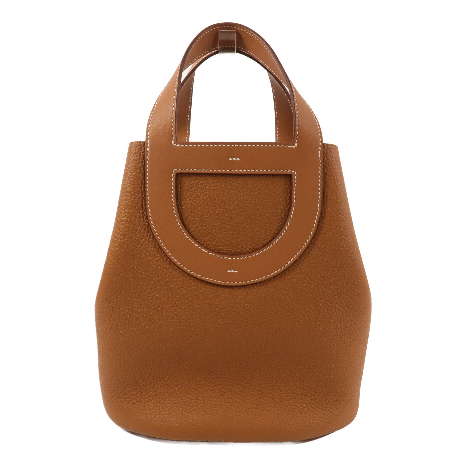 HERMES Clemence皮革In The Loop 23手挽袋Gold