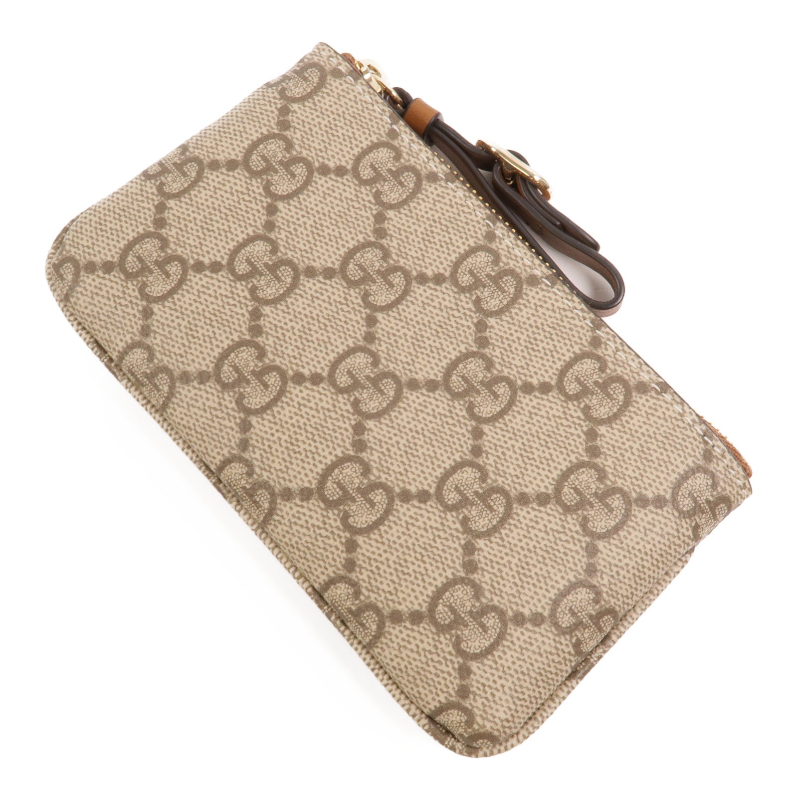 GUCCI 塗層帆布GG Emblem Key&Coin Case零錢包