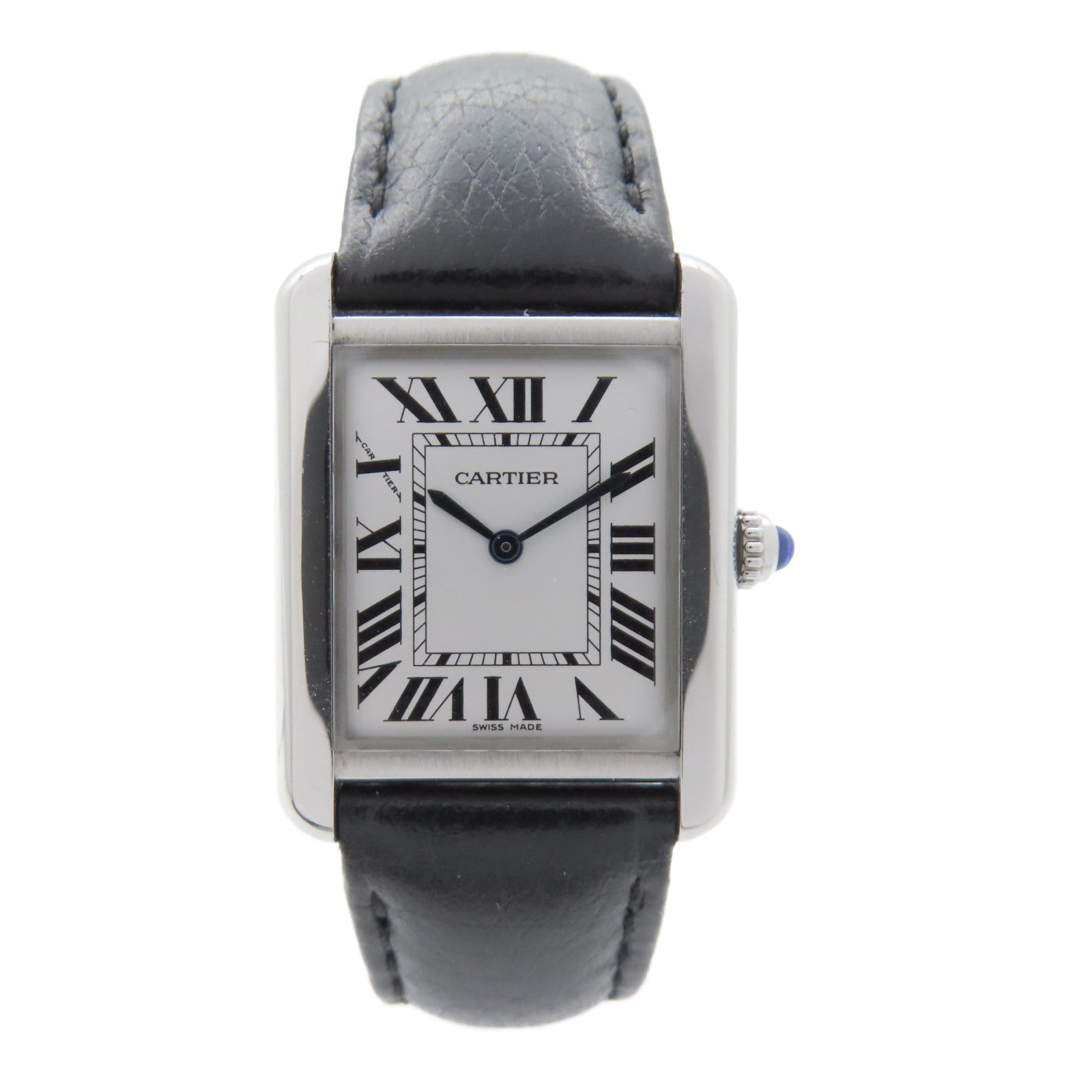 CARTIER Tank Solo SM不鏽鋼手錶石英機芯白色