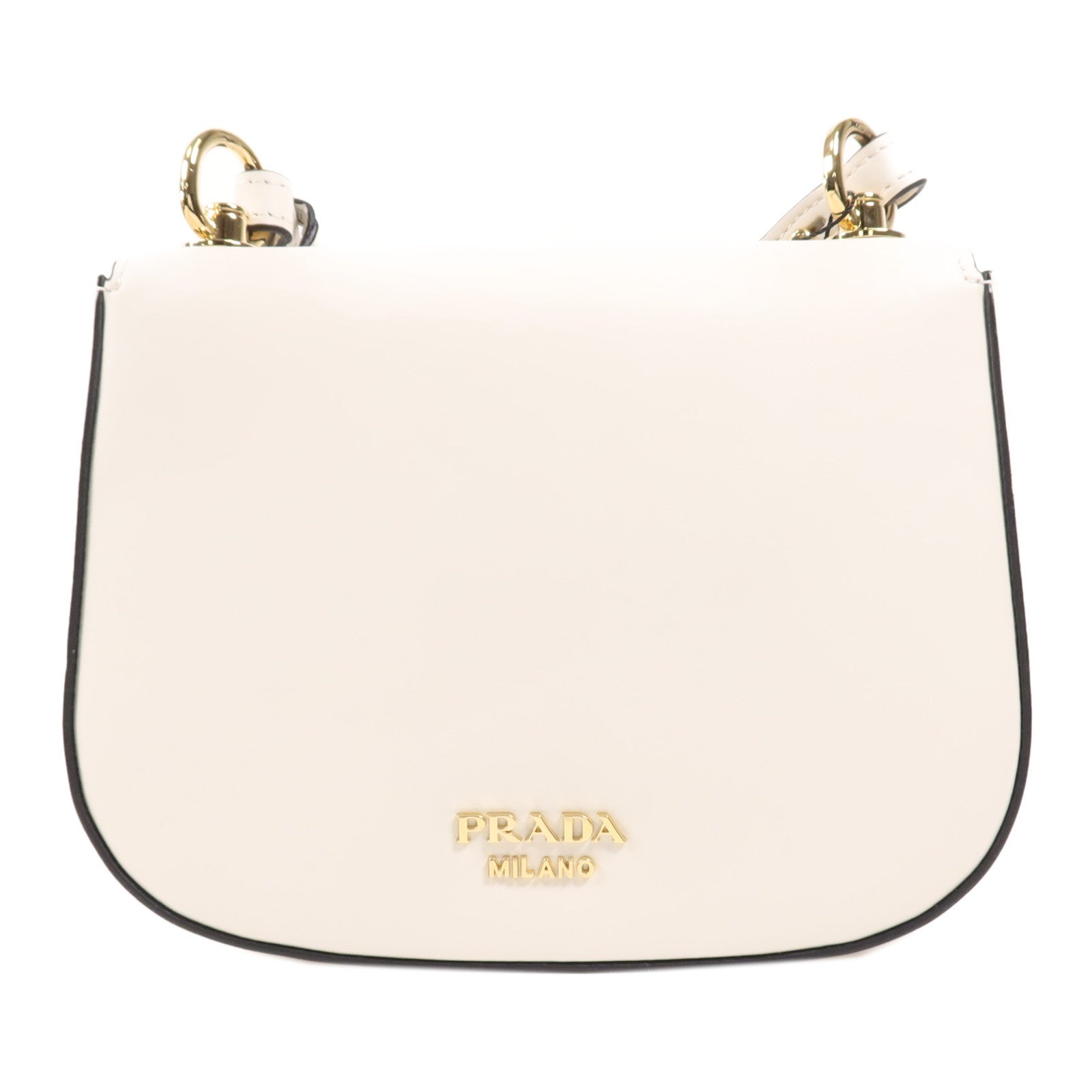 PRADA 【激減優惠】牛皮皮革Saddle Corsaire金扣肩背袋