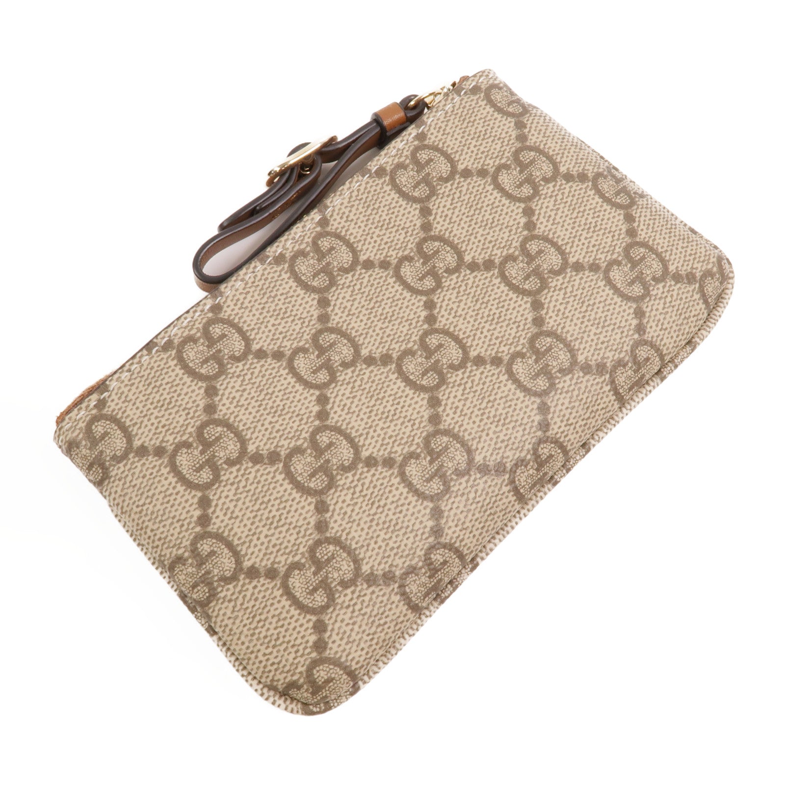 GUCCI 塗層帆布GG Emblem Key&Coin Case零錢包