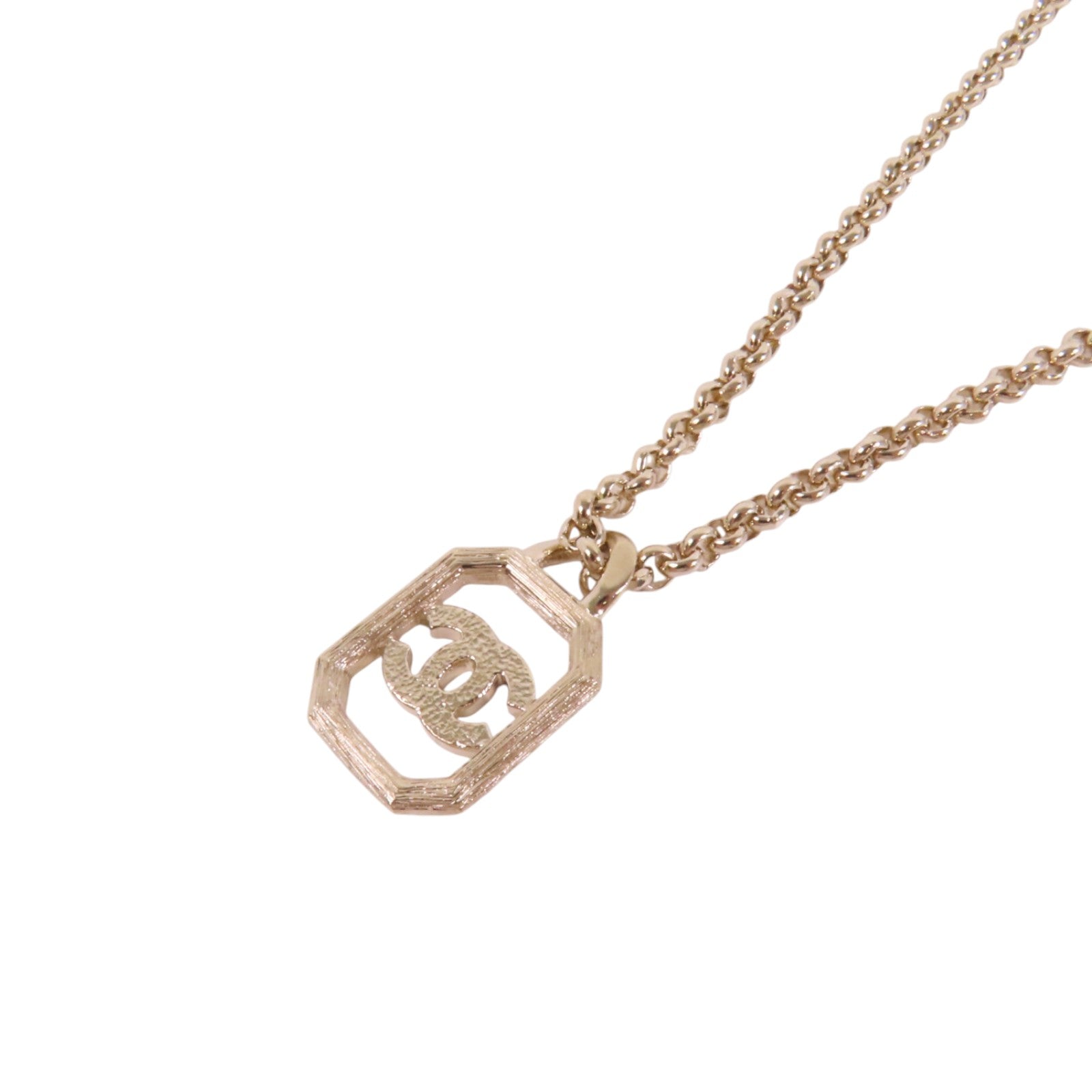 CHANEL 金屬/水鑽Necklace金扣項鏈