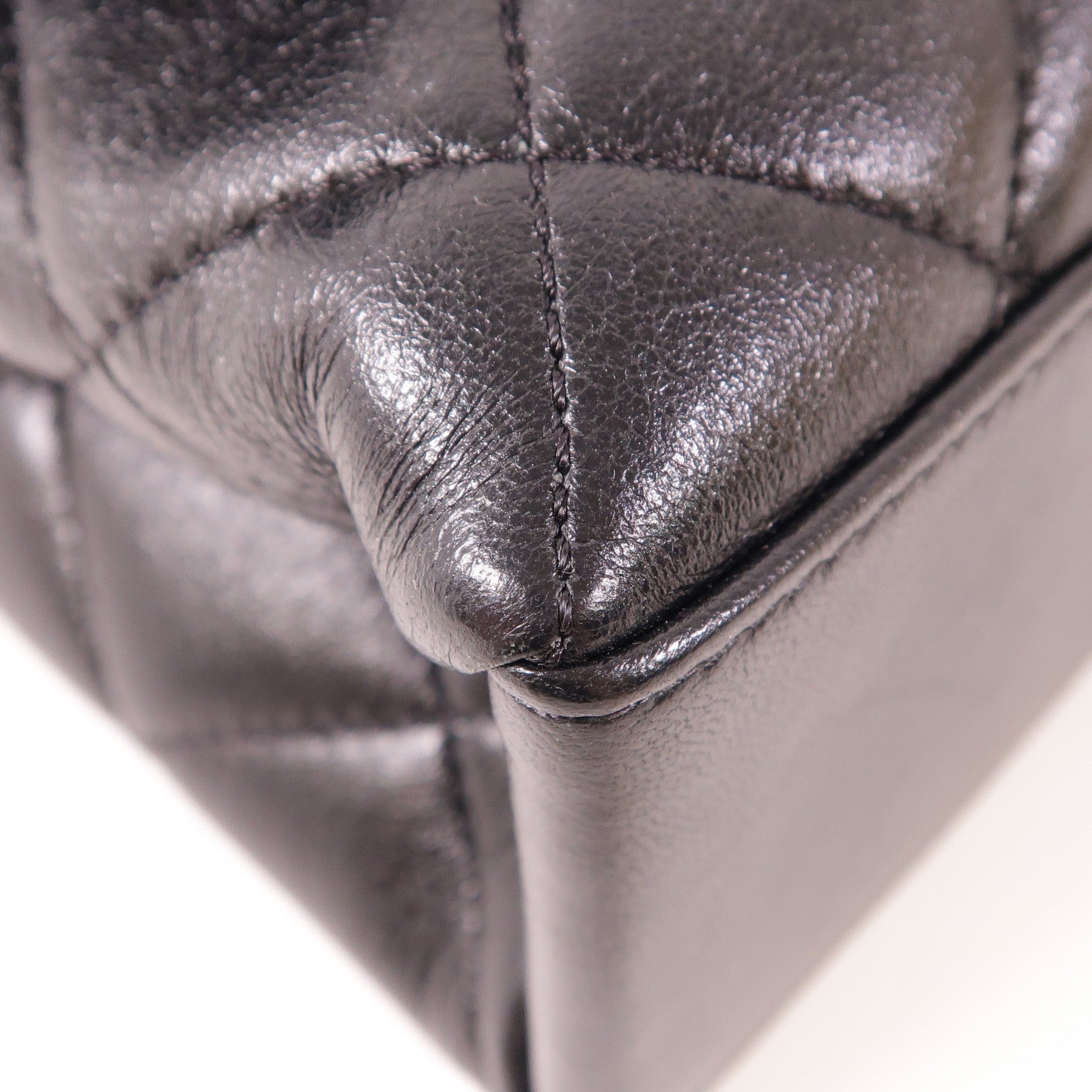 CHANEL 羊皮皮革Shoulder Bag金扣手挽肩背兩用袋