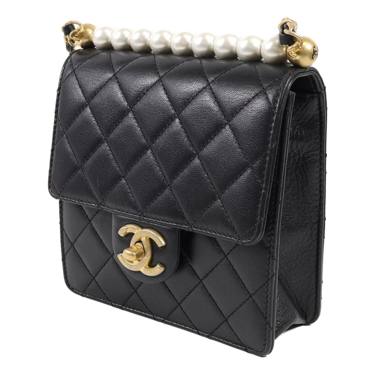 CHANEL 羊皮皮革Shoulder Bag金扣肩背袋