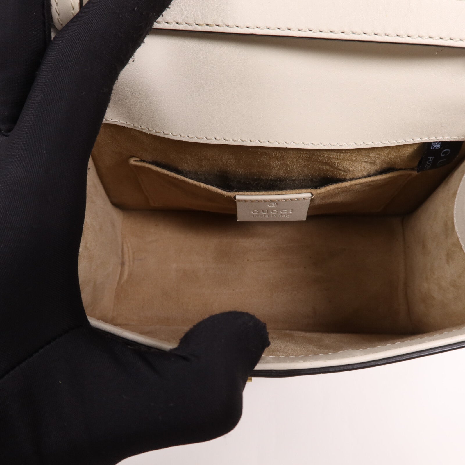 GUCCI 牛皮皮革Sylvie金扣手挽肩背兩用袋