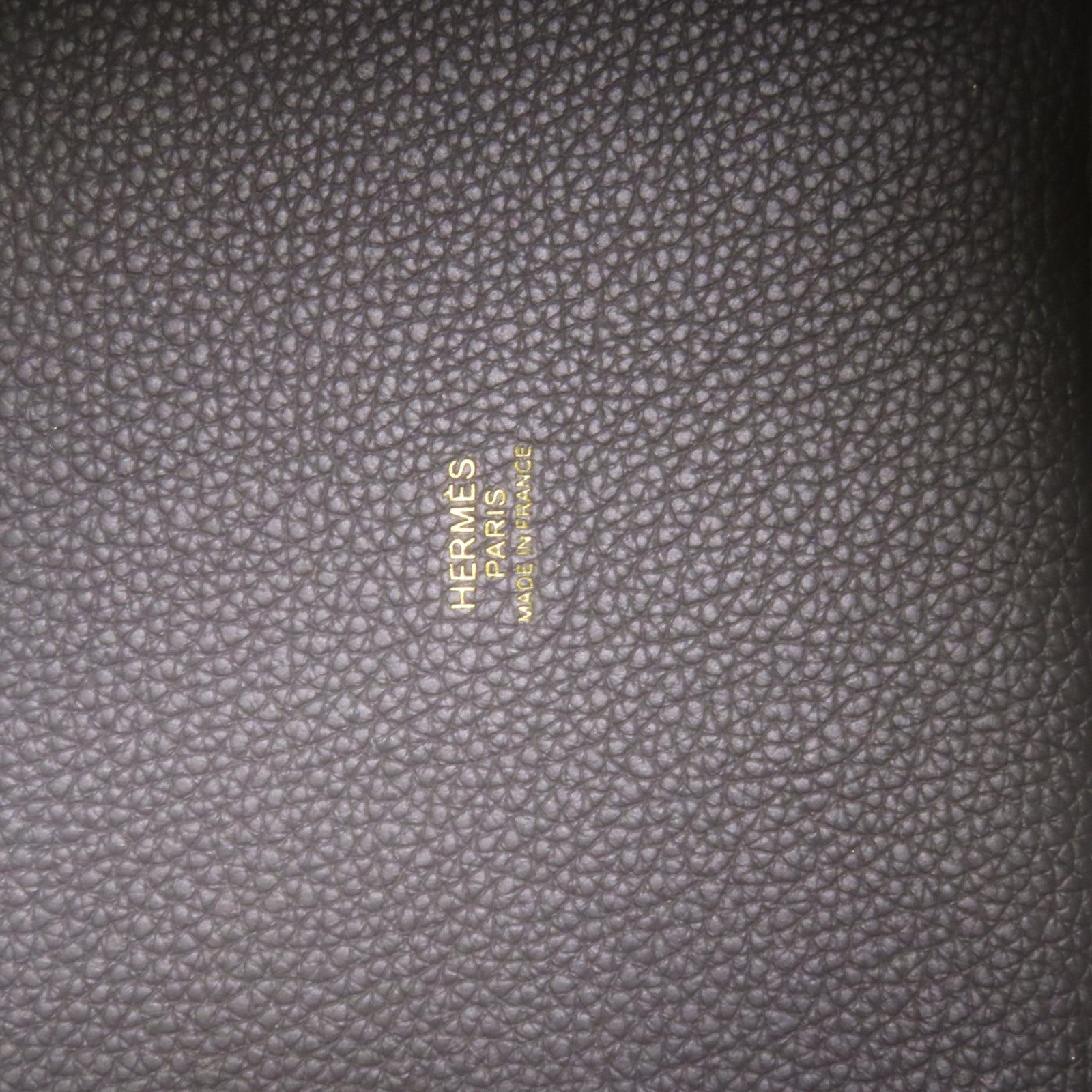 HERMES Clemence皮革Picotin PM金扣手挽袋Gris Meyer