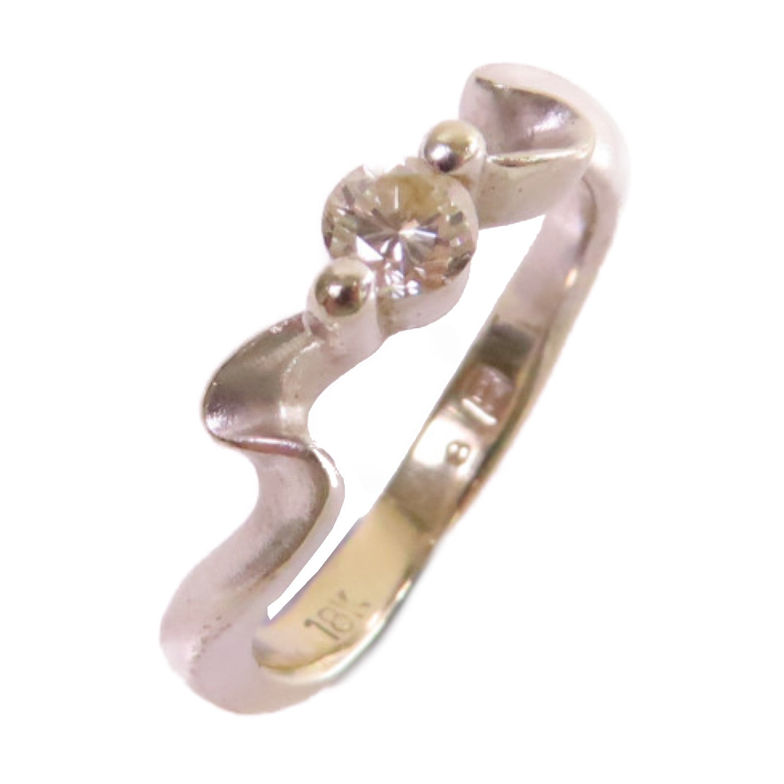 JEWELRY 【激減優惠】18K白金/鑽石Diamond Ring戒指US#4.25