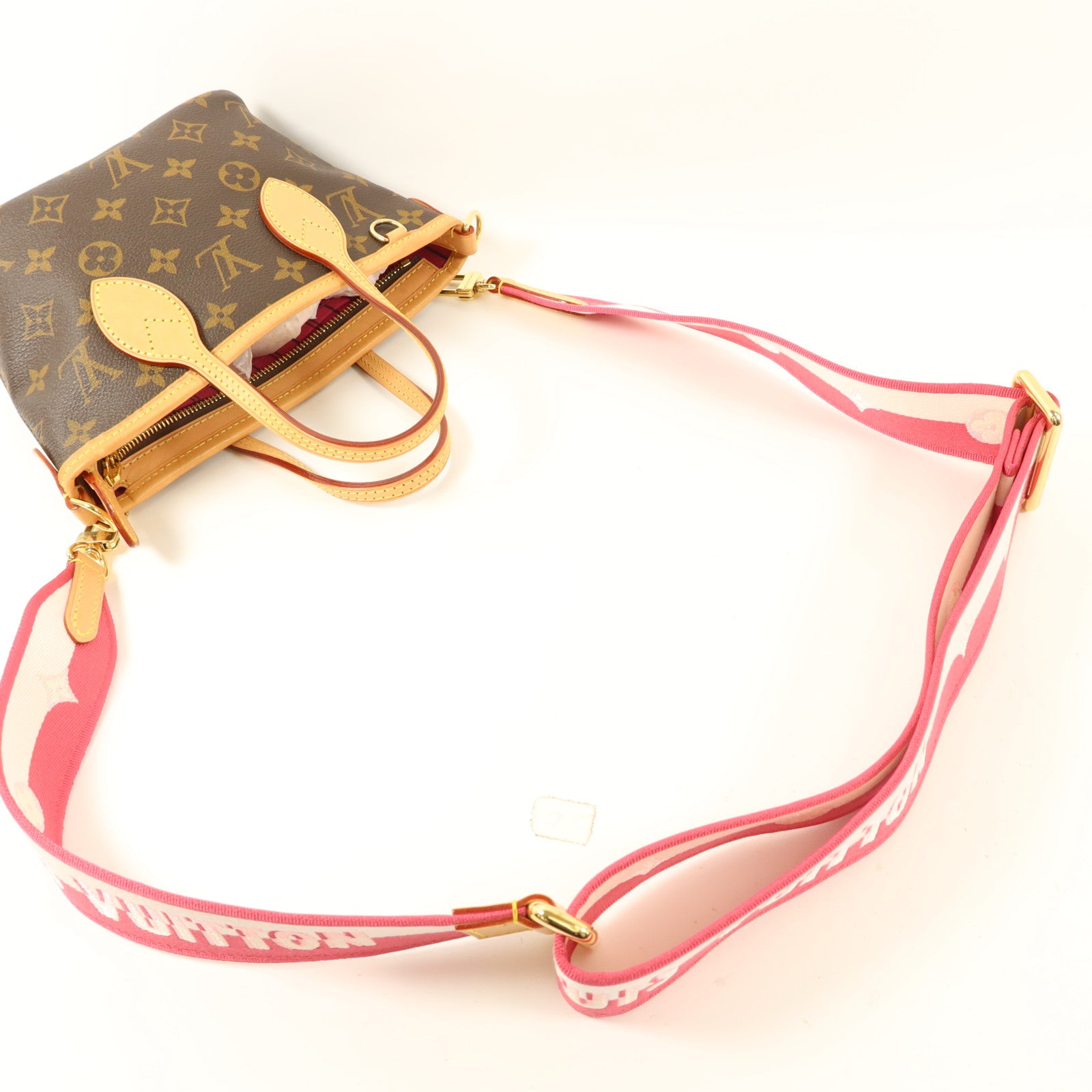 LOUIS VUITTON Monogram Neverfull BB金扣手挽肩背兩用袋