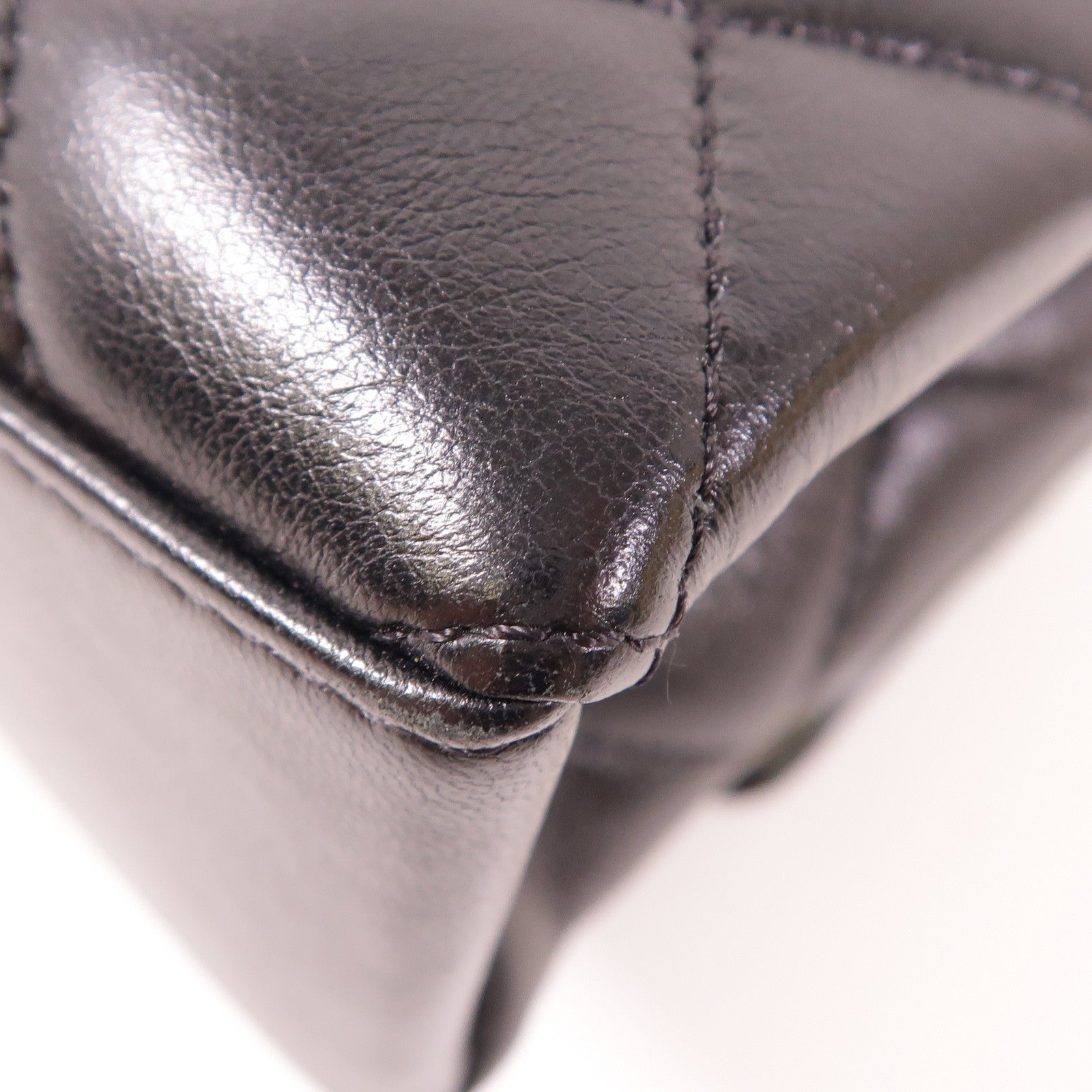 CHANEL 羊皮皮革Shoulder Bag金扣手挽肩背兩用袋