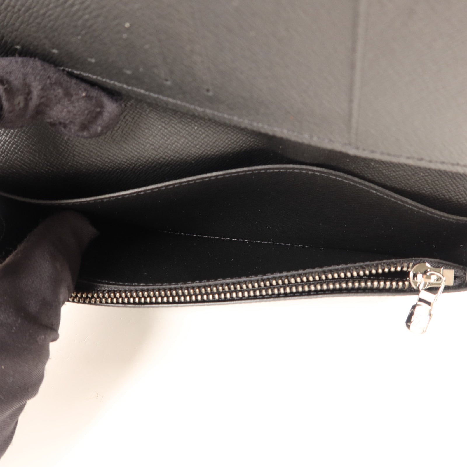 LOUIS VUITTON Monogram Eclipse Brazza銀扣長錢包