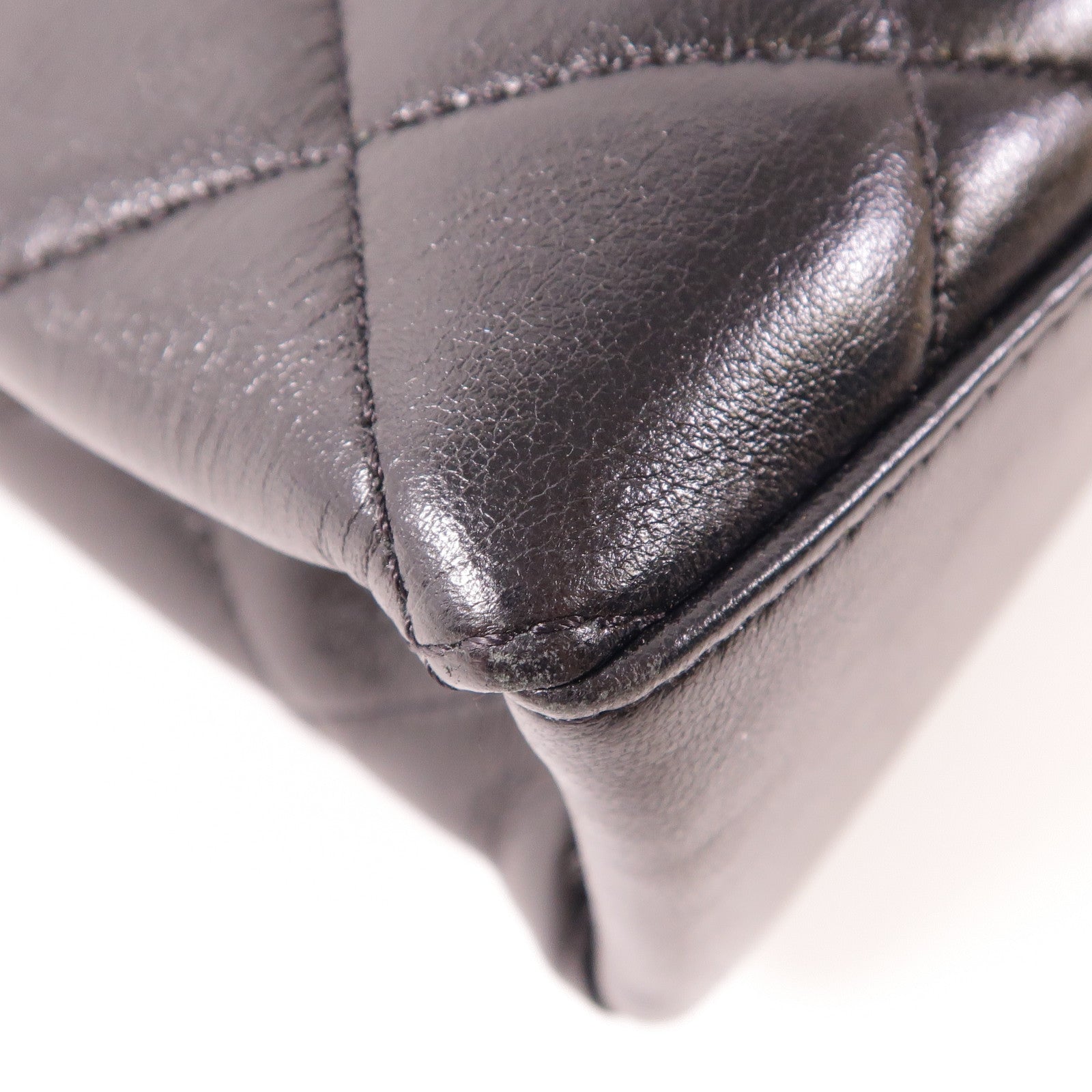 CHANEL 羊皮皮革Shoulder Bag金扣手挽肩背兩用袋