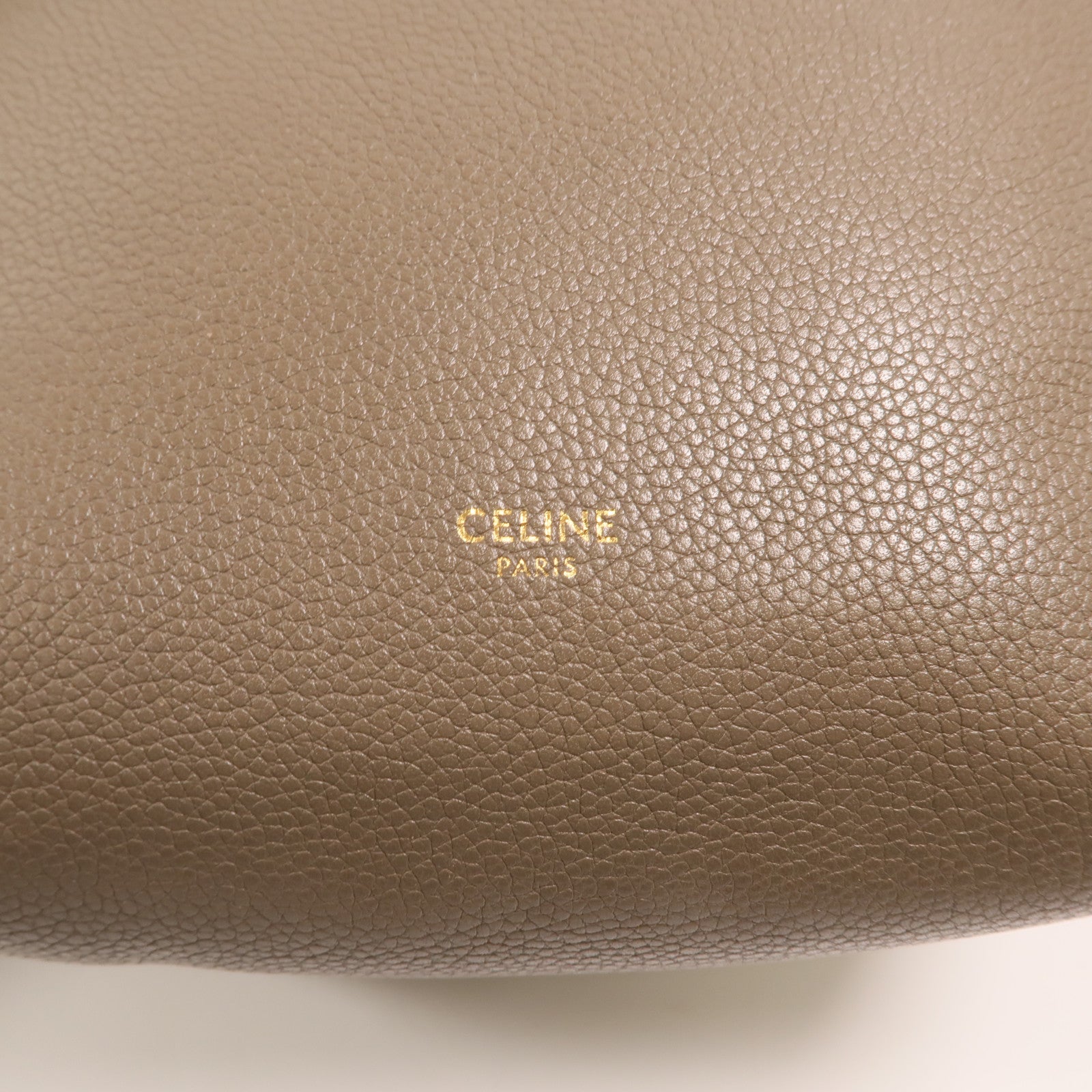 CELINE 牛皮皮革Sangle bucket Bag金扣肩背袋