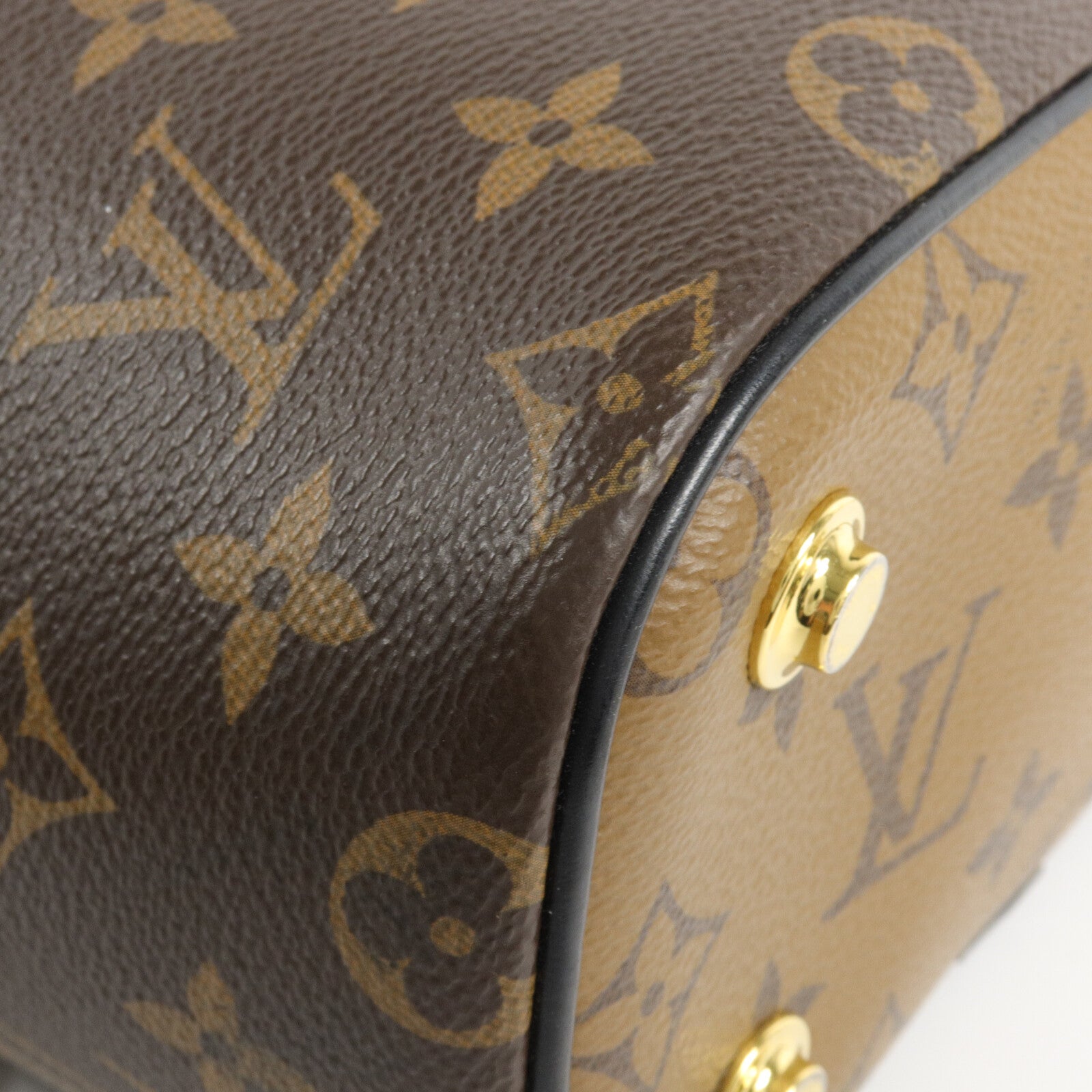 LOUIS VUITTON Monogram/Monogram Reverse Vanity PM手挽肩背兩用袋棕色