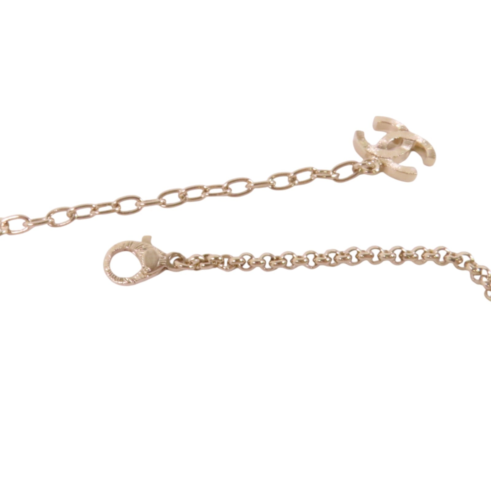CHANEL 金屬/水鑽Necklace金扣項鏈