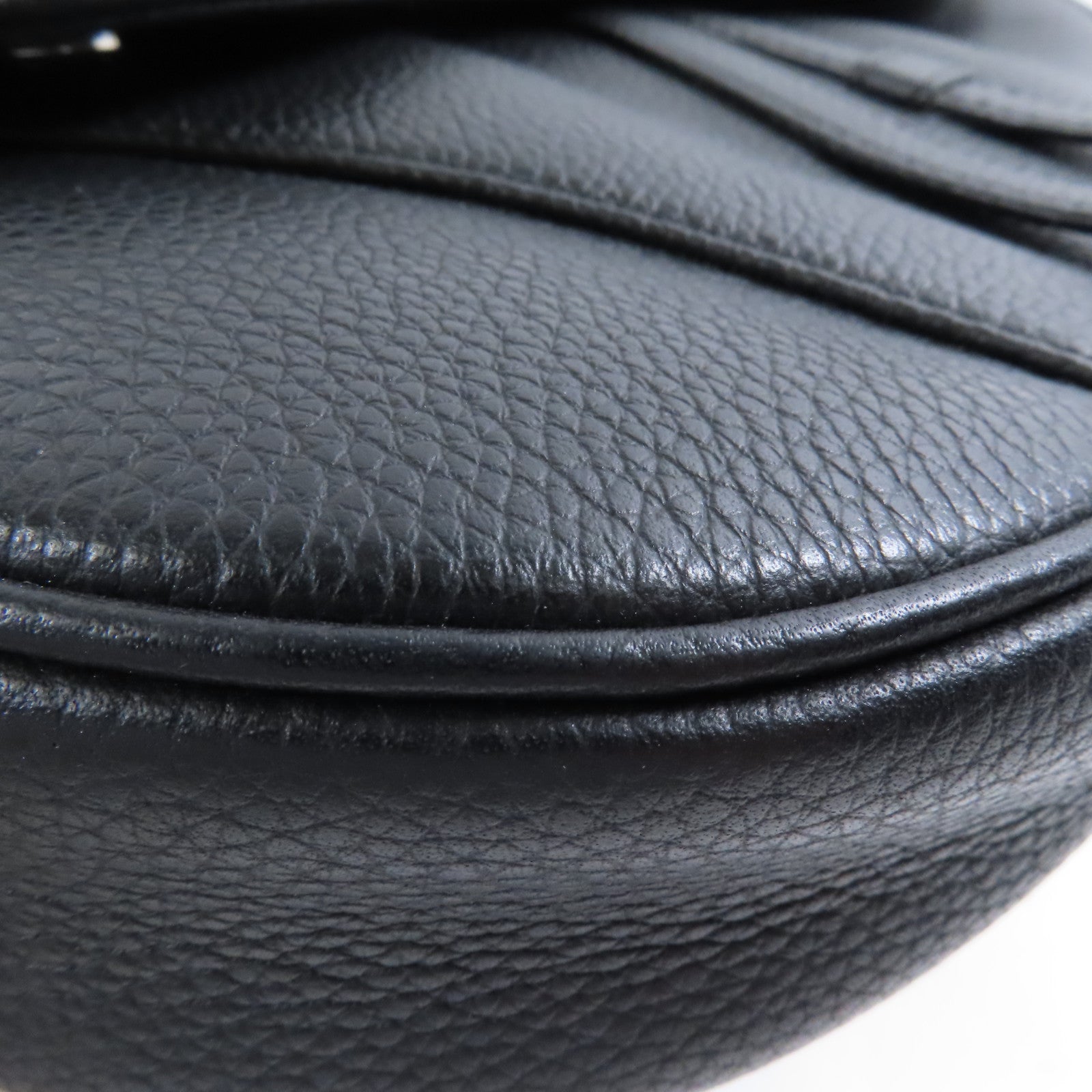 Dior 牛皮皮革Saddle Bag銀扣肩背袋