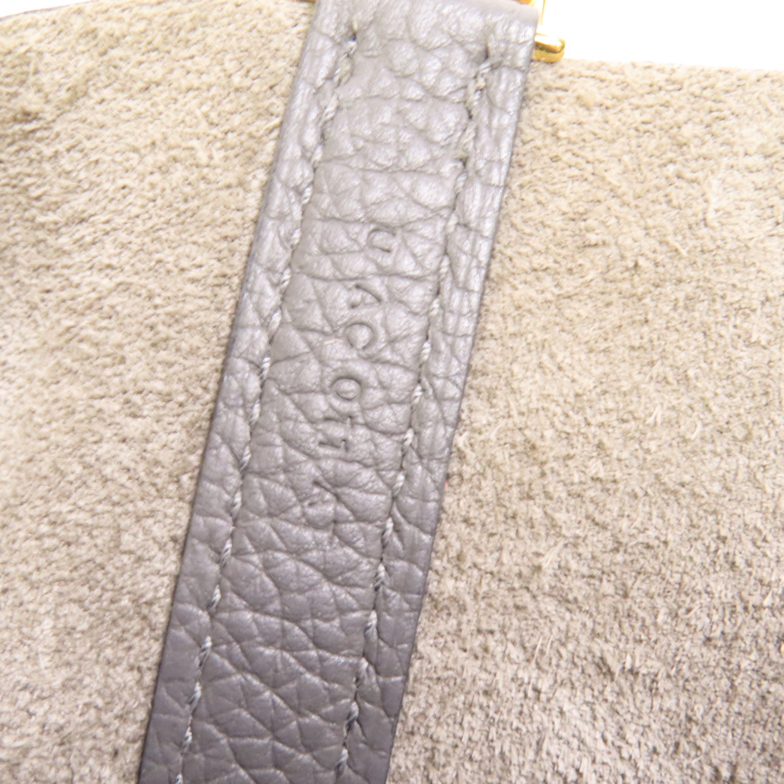 HERMES Clemence皮革Picotin PM金扣手挽袋Gris Meyer