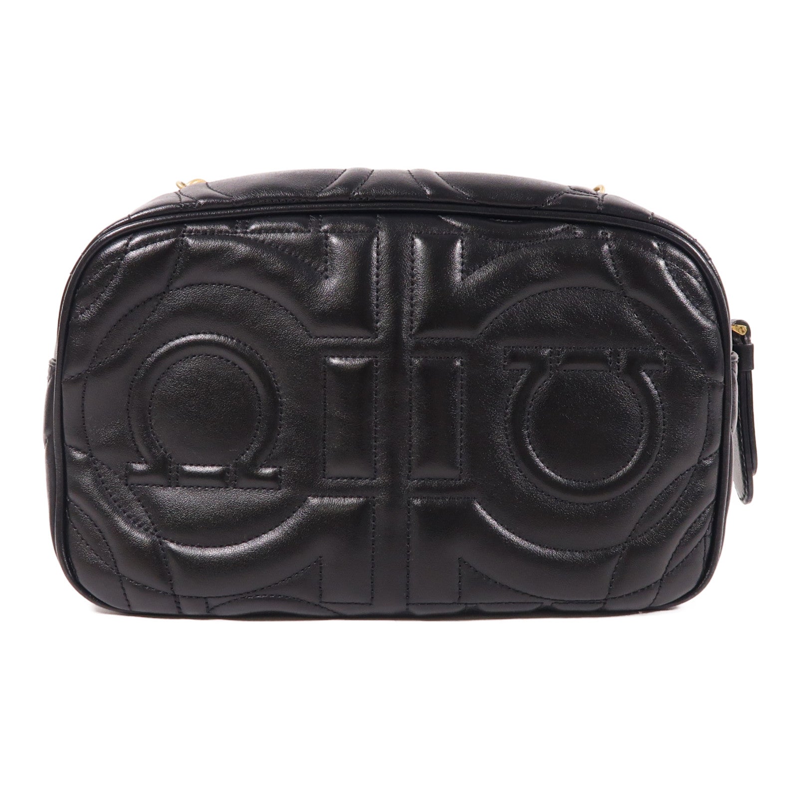 Salvatore Ferragamo 牛皮皮革Shoulder Bag金扣鏈帶肩背袋