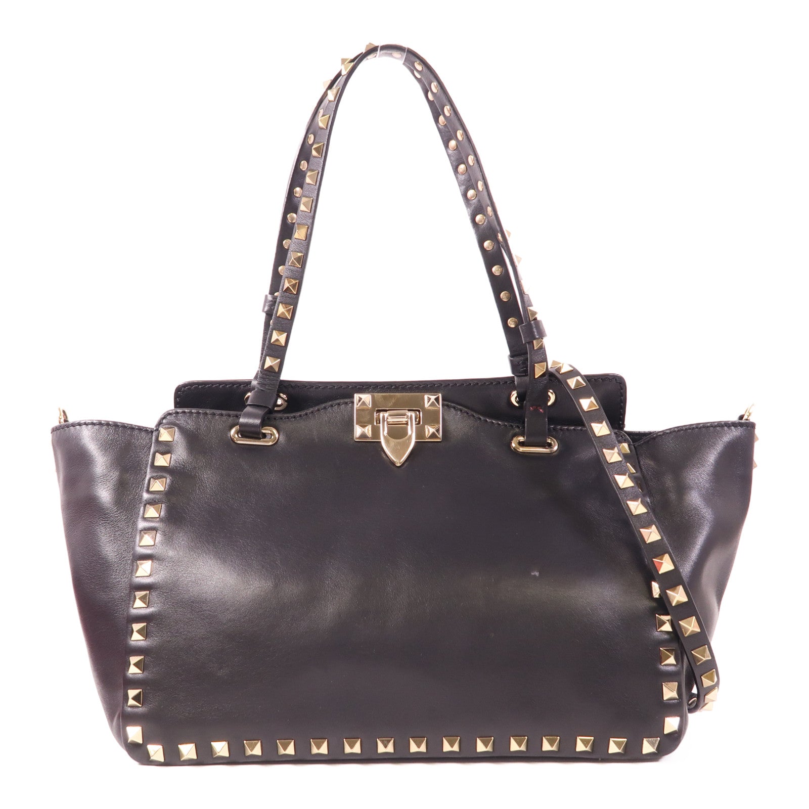 Valentino 【激減優惠】牛皮皮革2 Way Shoulder金扣手挽肩背兩用袋