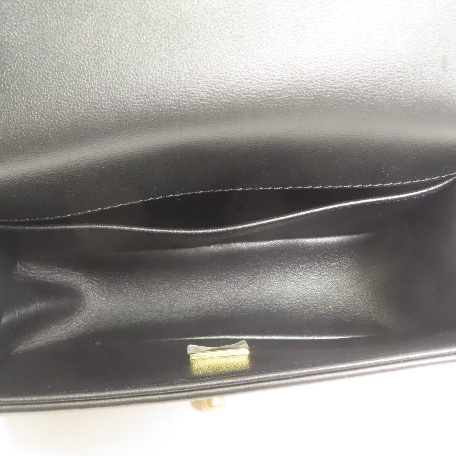 CHANEL 羊皮皮革Boy 20金扣鏈帶肩背袋