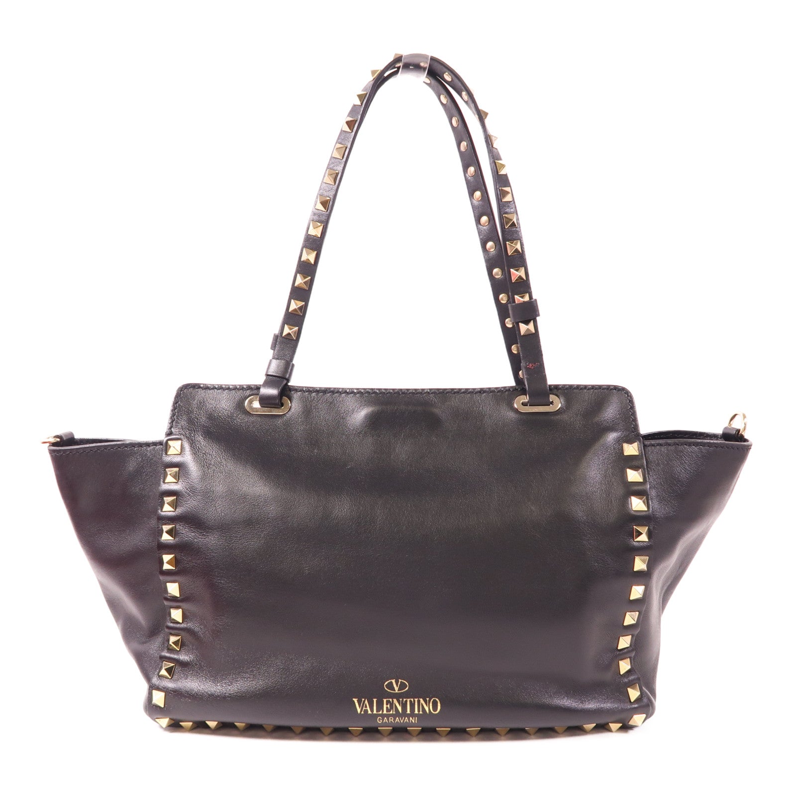 Valentino 牛皮皮革2 Way Shoulder金扣手挽肩背兩用袋