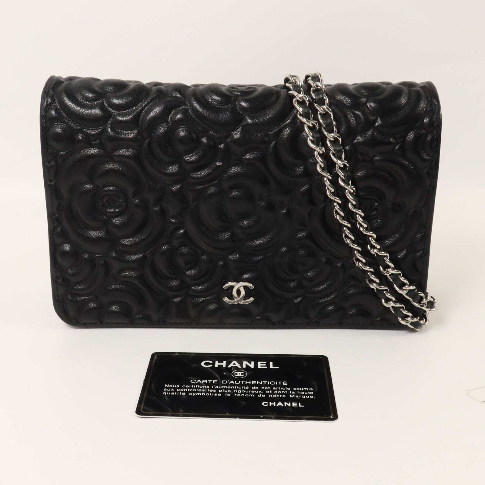 CHANEL 牛皮皮革Wallet On Chain鏈帶肩背袋