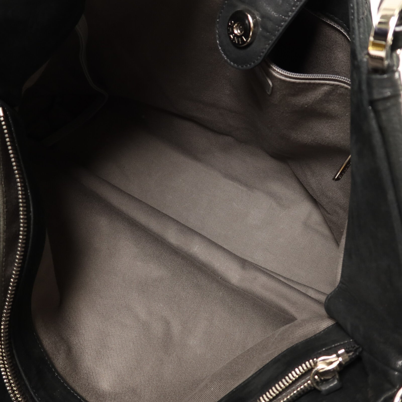 CHANEL 牛皮皮革Shoulder Bag銀扣手挽肩背兩用袋