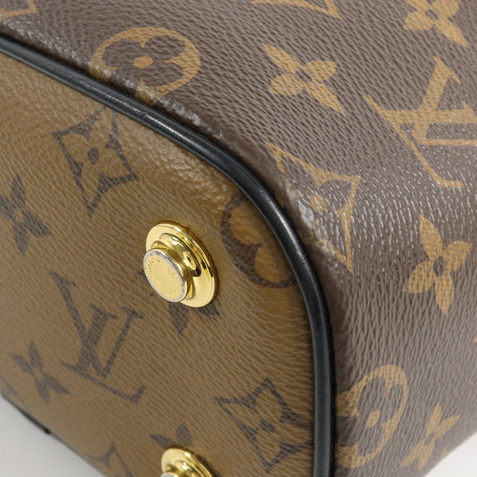 LOUIS VUITTON Monogram/Monogram Reverse Vanity PM手挽肩背兩用袋棕色