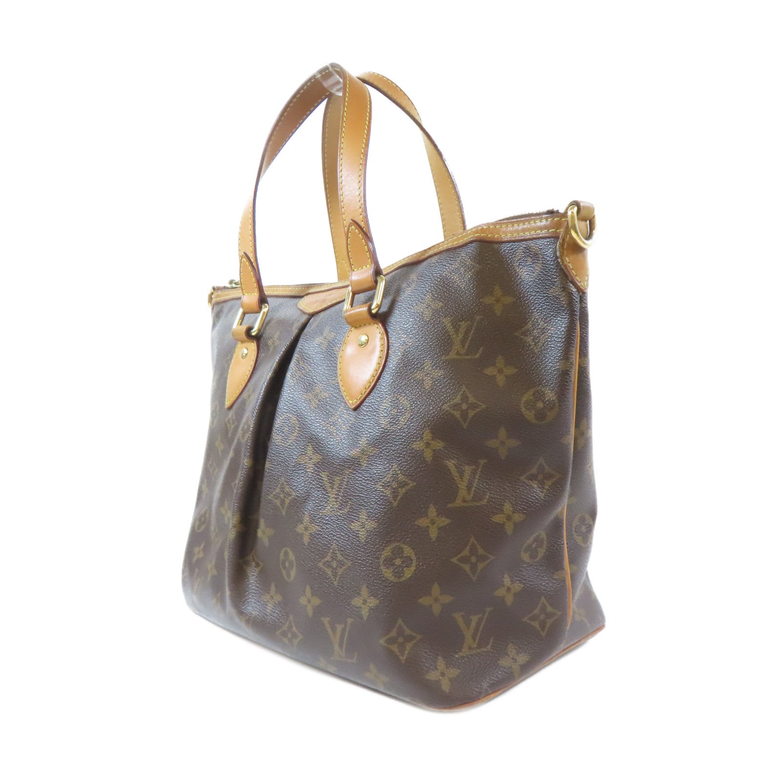 LOUIS VUITTON Monogram Palermo PM金扣手挽肩背兩用袋啡色