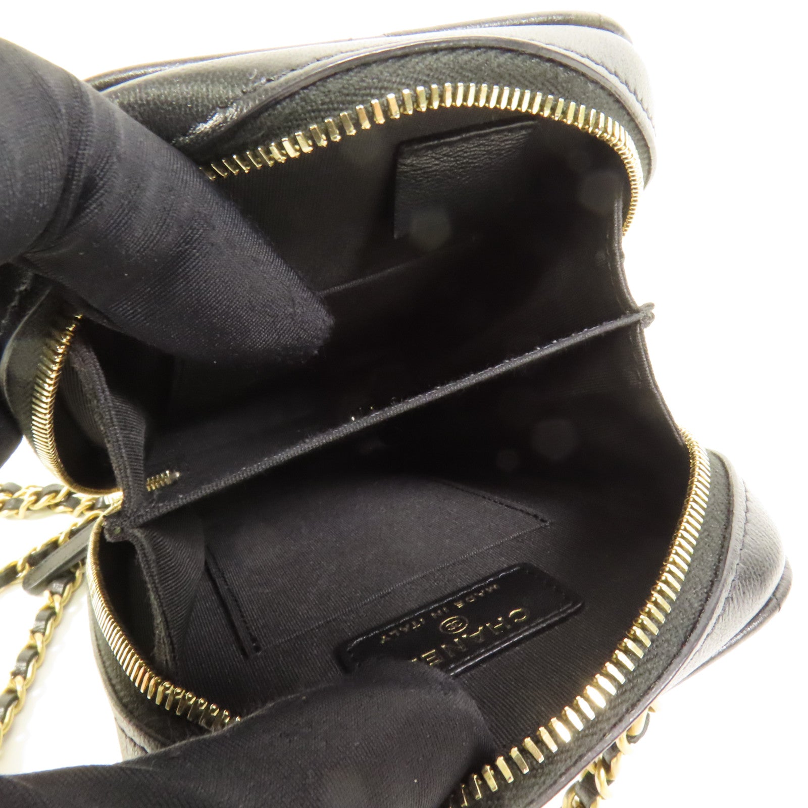 CHANEL 羊皮皮革Chain Shoulder金扣鏈帶肩背袋