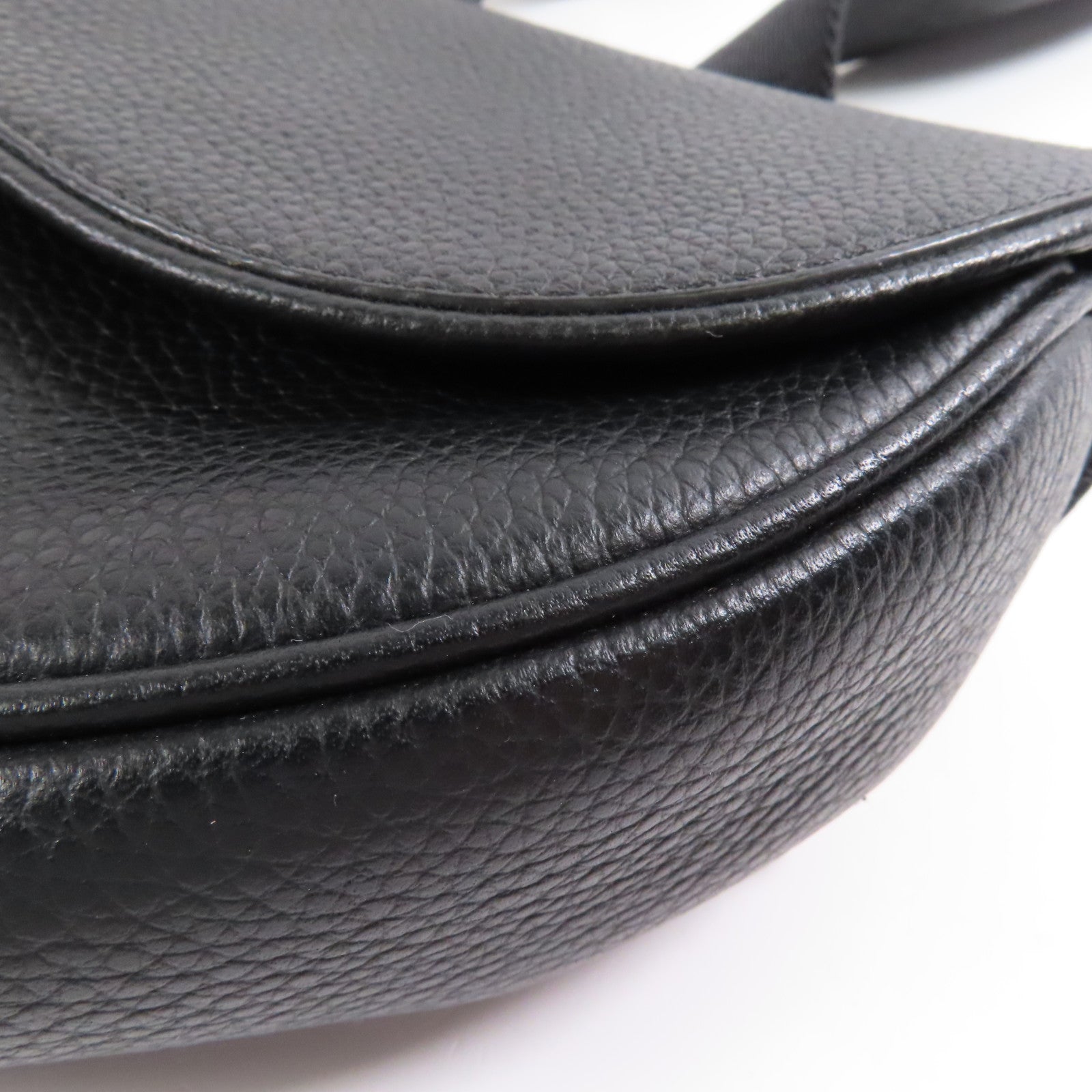 Dior 牛皮皮革Saddle Bag銀扣肩背袋