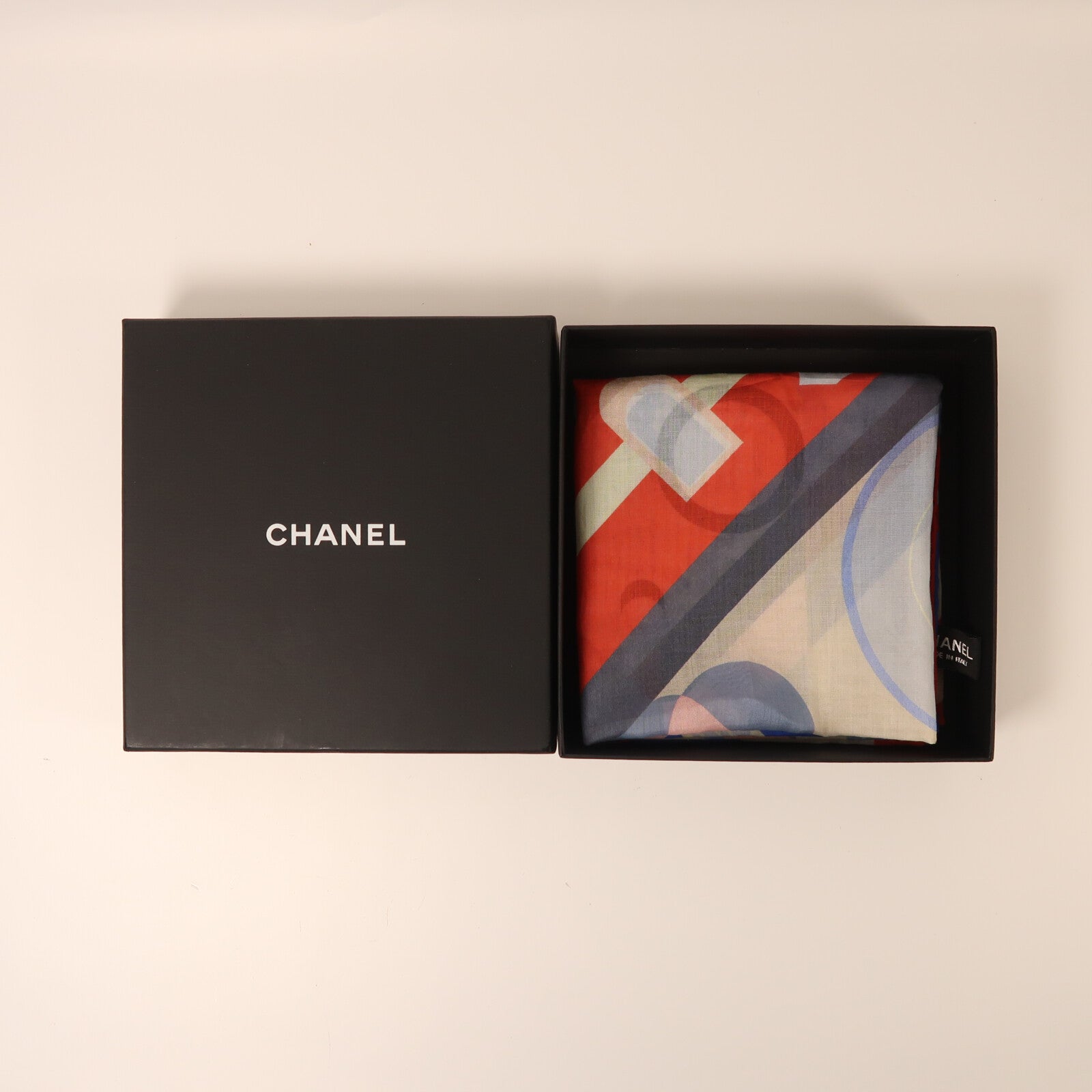 CHANEL 棉質Scarf 60X60絲巾
