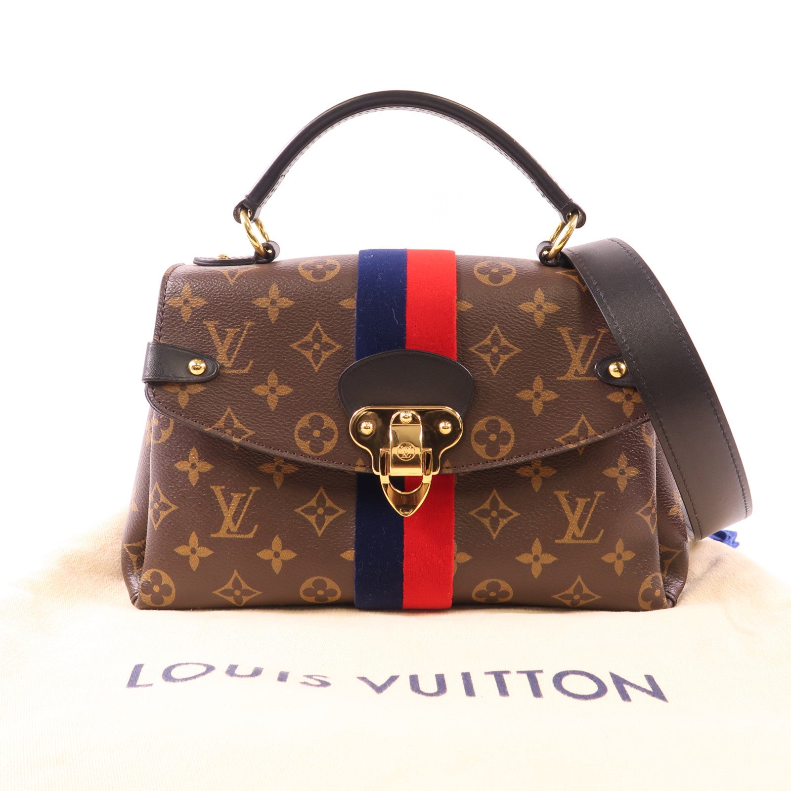 LOUIS VUITTON Monogram Georges MM金扣手挽肩背兩用袋