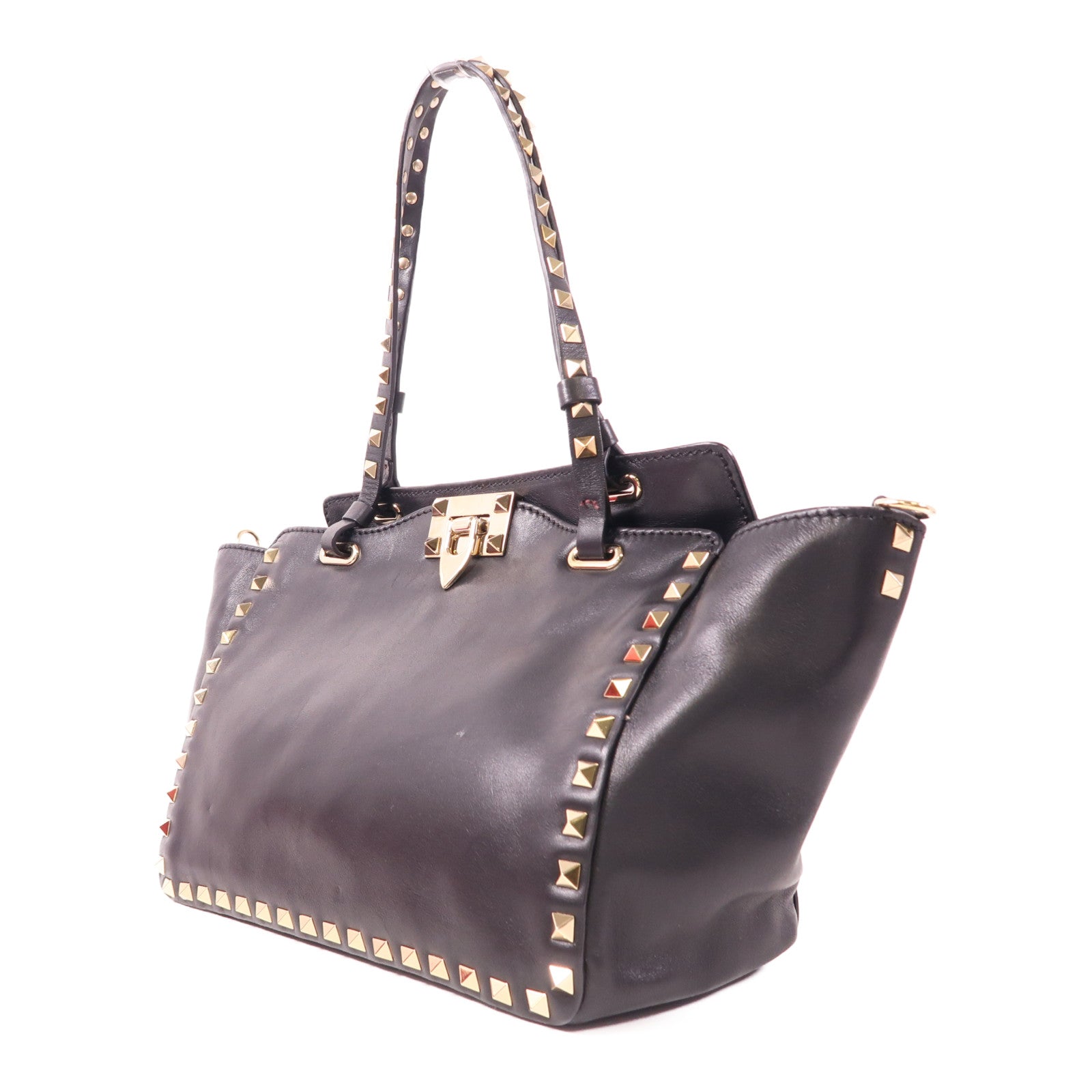 Valentino 牛皮皮革2 Way Shoulder金扣手挽肩背兩用袋