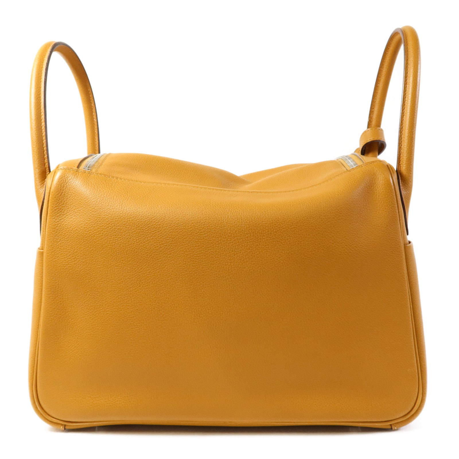 HERMES Evercolor皮革Lindy 30銀扣手挽肩背兩用袋Sesame