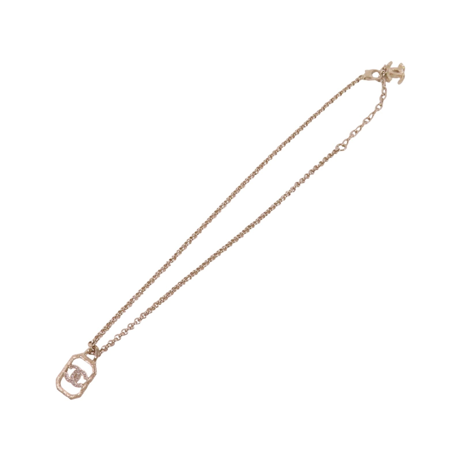 CHANEL 金屬/水鑽Necklace金扣項鏈
