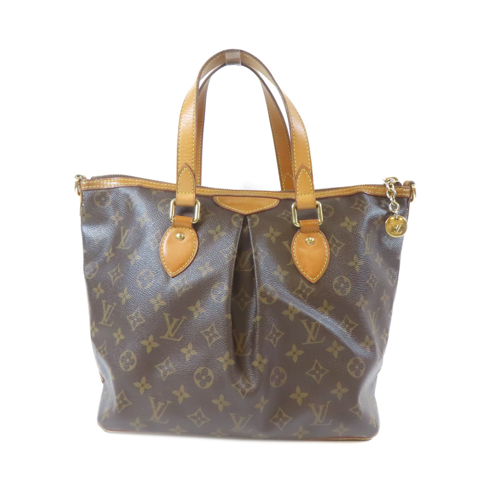 LOUIS VUITTON Monogram Palermo PM金扣手挽肩背兩用袋啡色