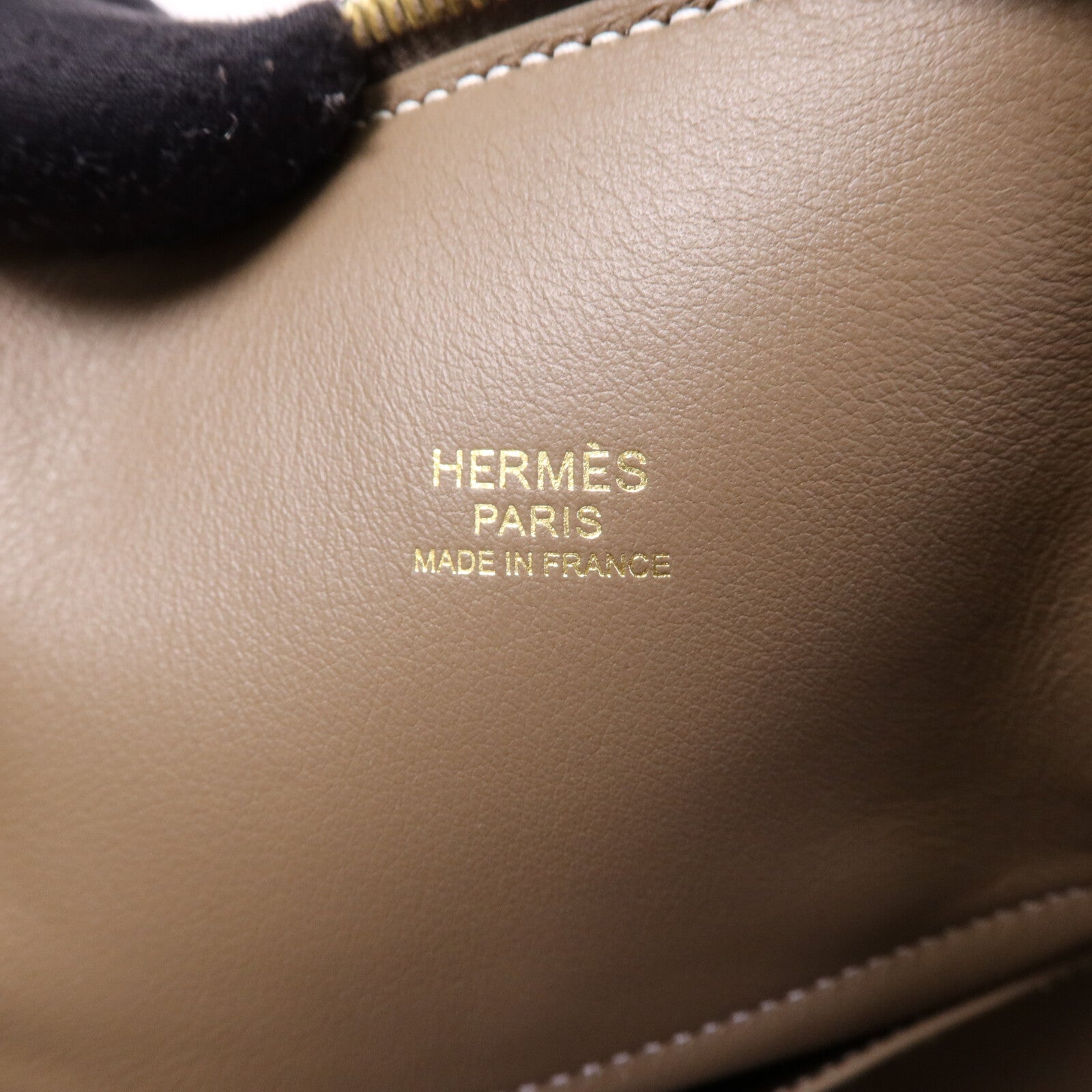 HERMES Clemence皮革Bolide 31金扣手挽肩背兩用袋Etoupe