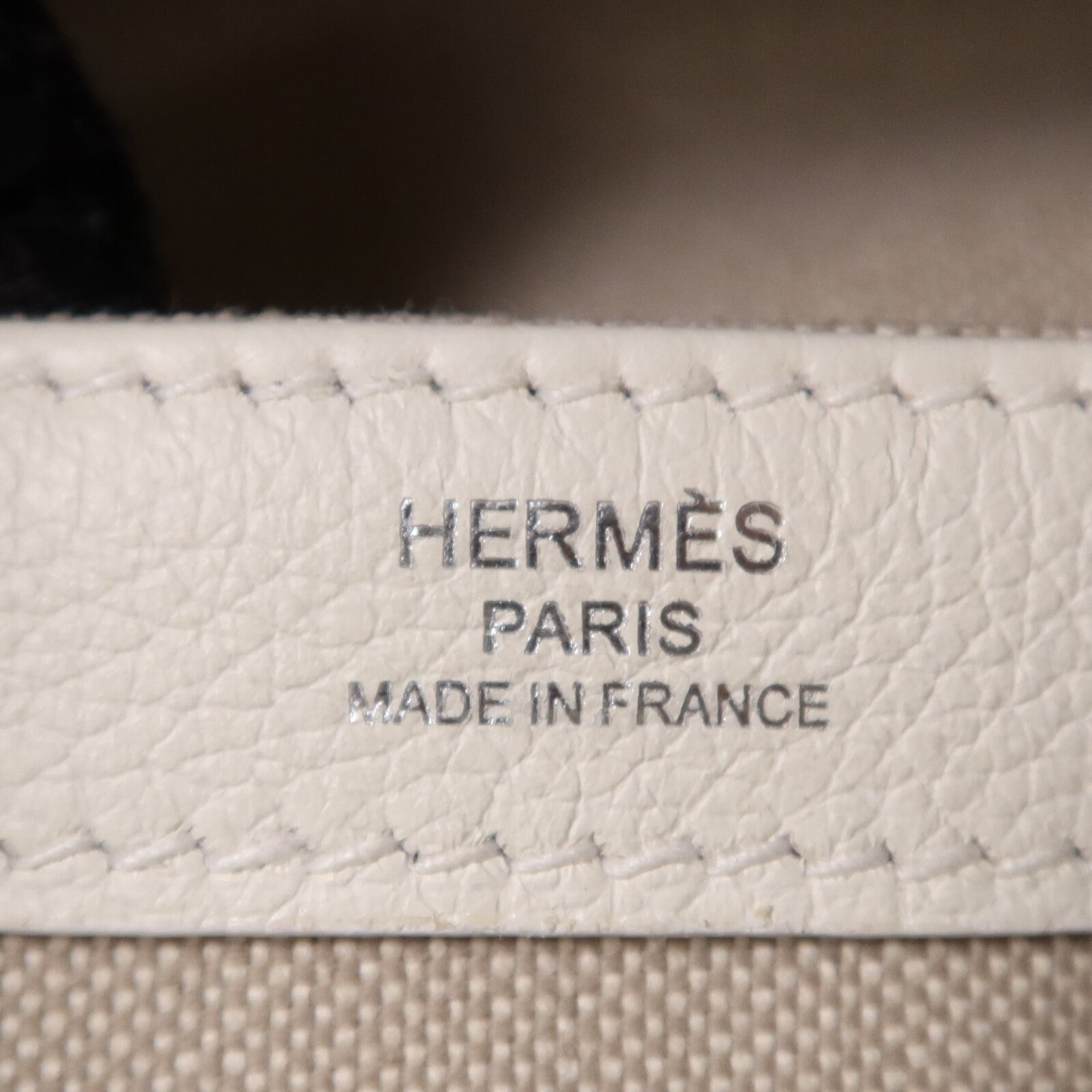HERMES Evercolor皮革Emile 30銀扣肩背袋Blanc
