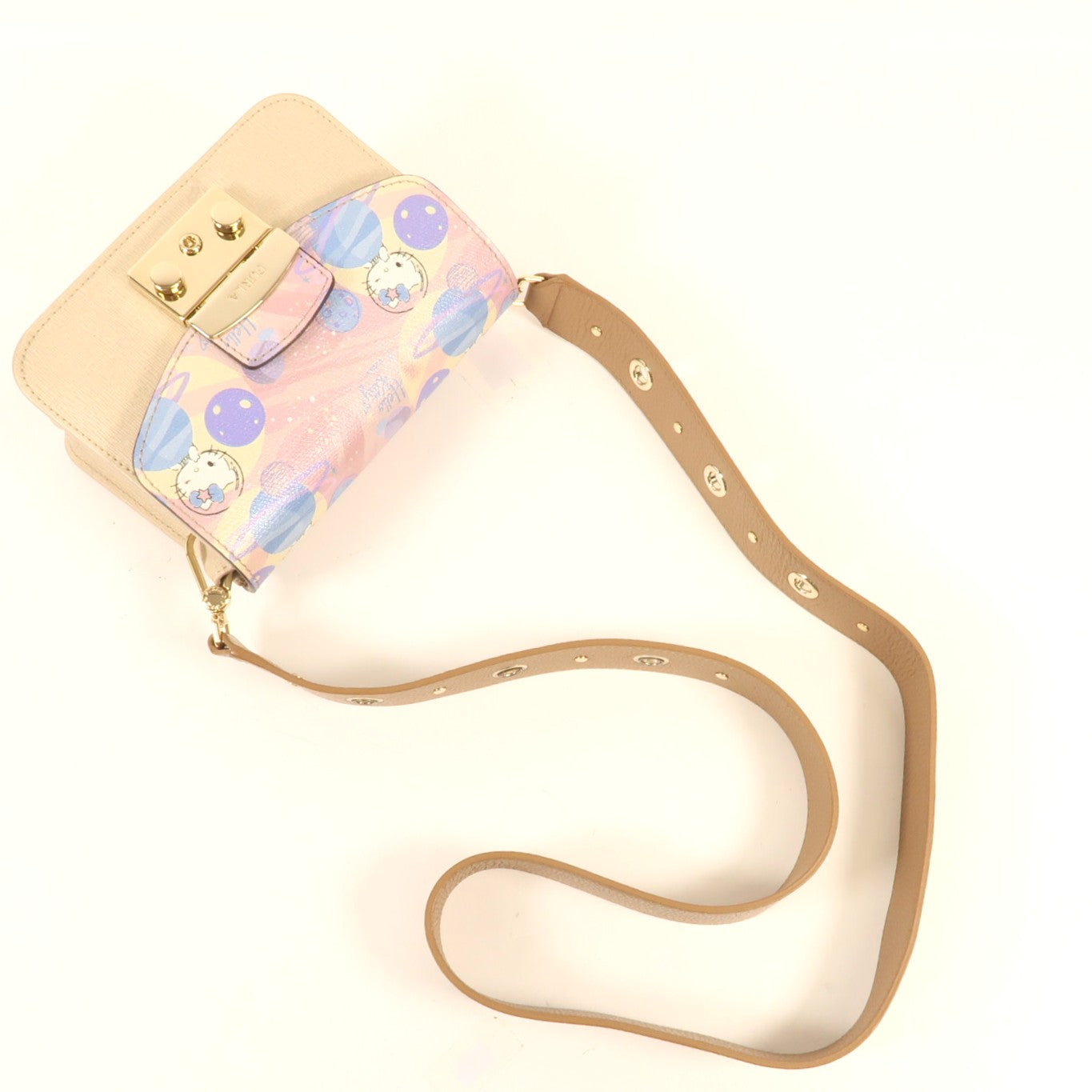 Furla 牛皮皮革Chain Bag金扣肩背袋