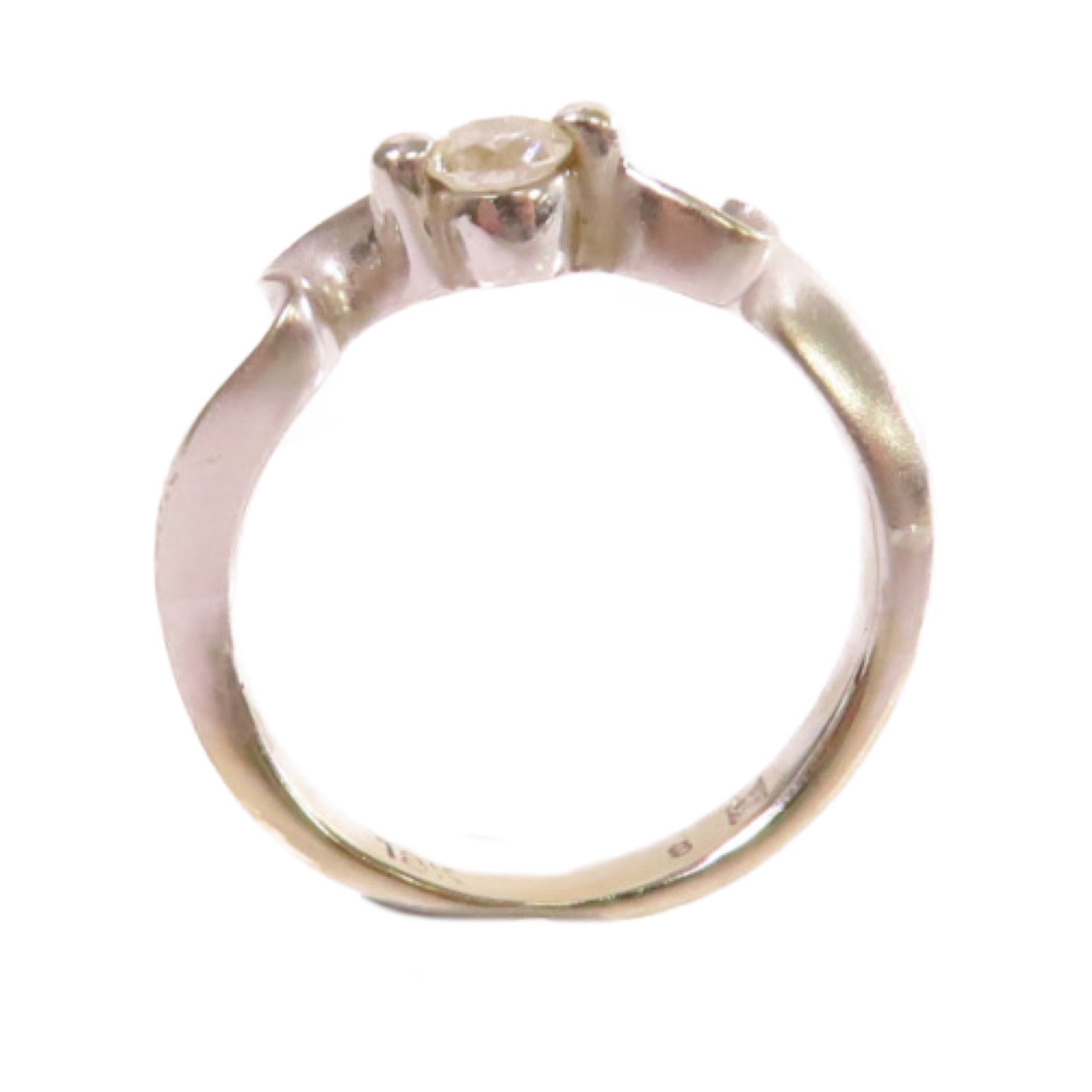 JEWELRY 【激減優惠】18K白金/鑽石Diamond Ring戒指US#4.25