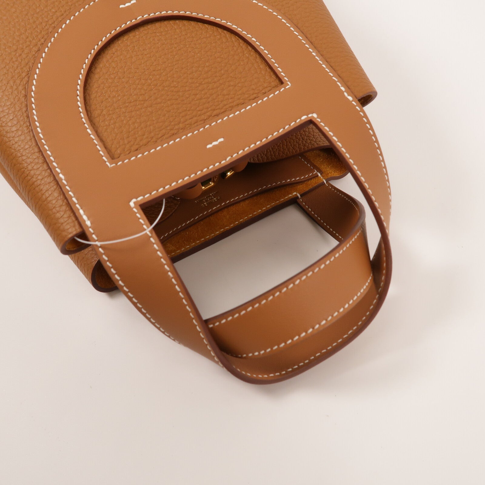 HERMES Clemence皮革In The Loop 23手挽袋Gold