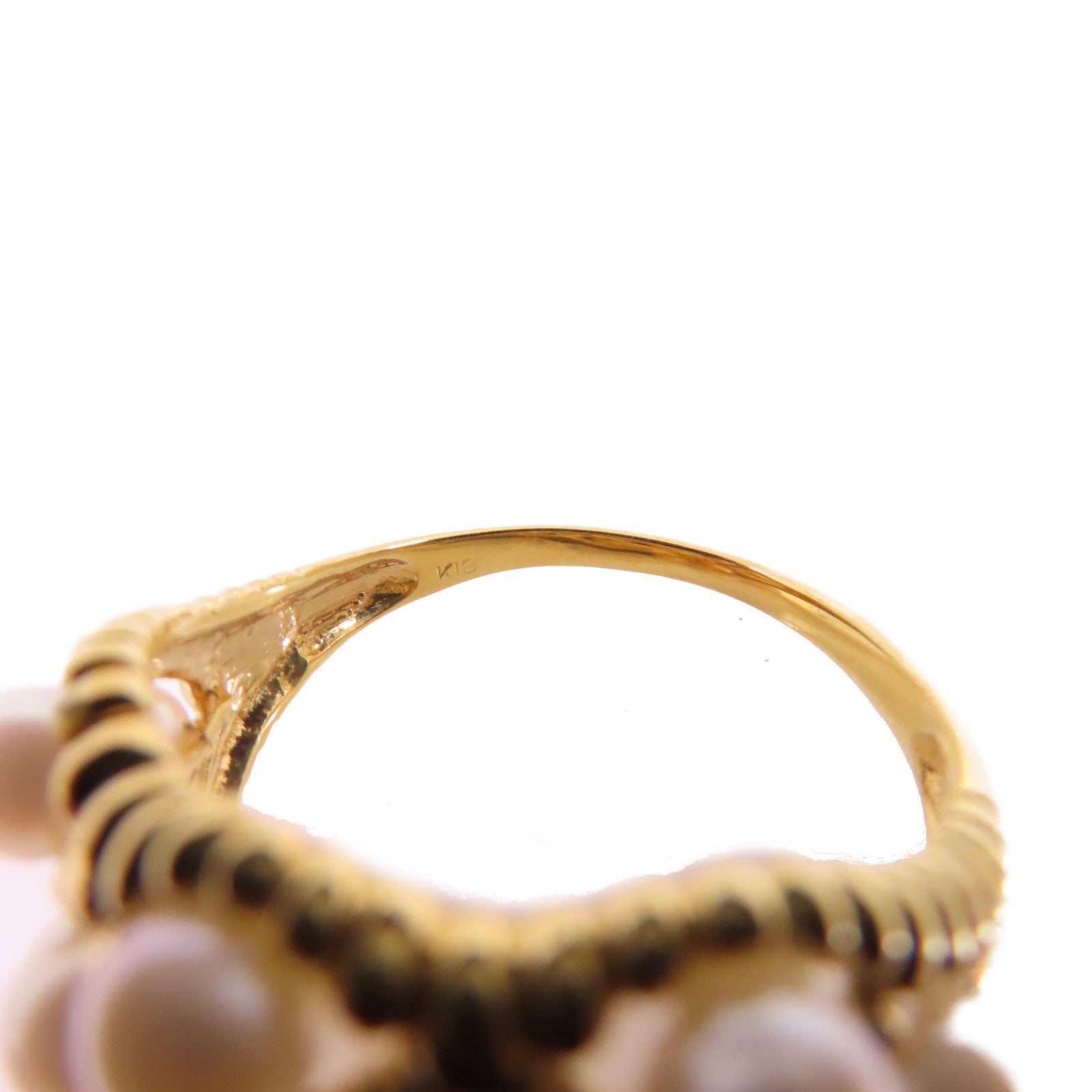 JEWELRY Pearl Ring US#6.75 18K Yellow Gold
