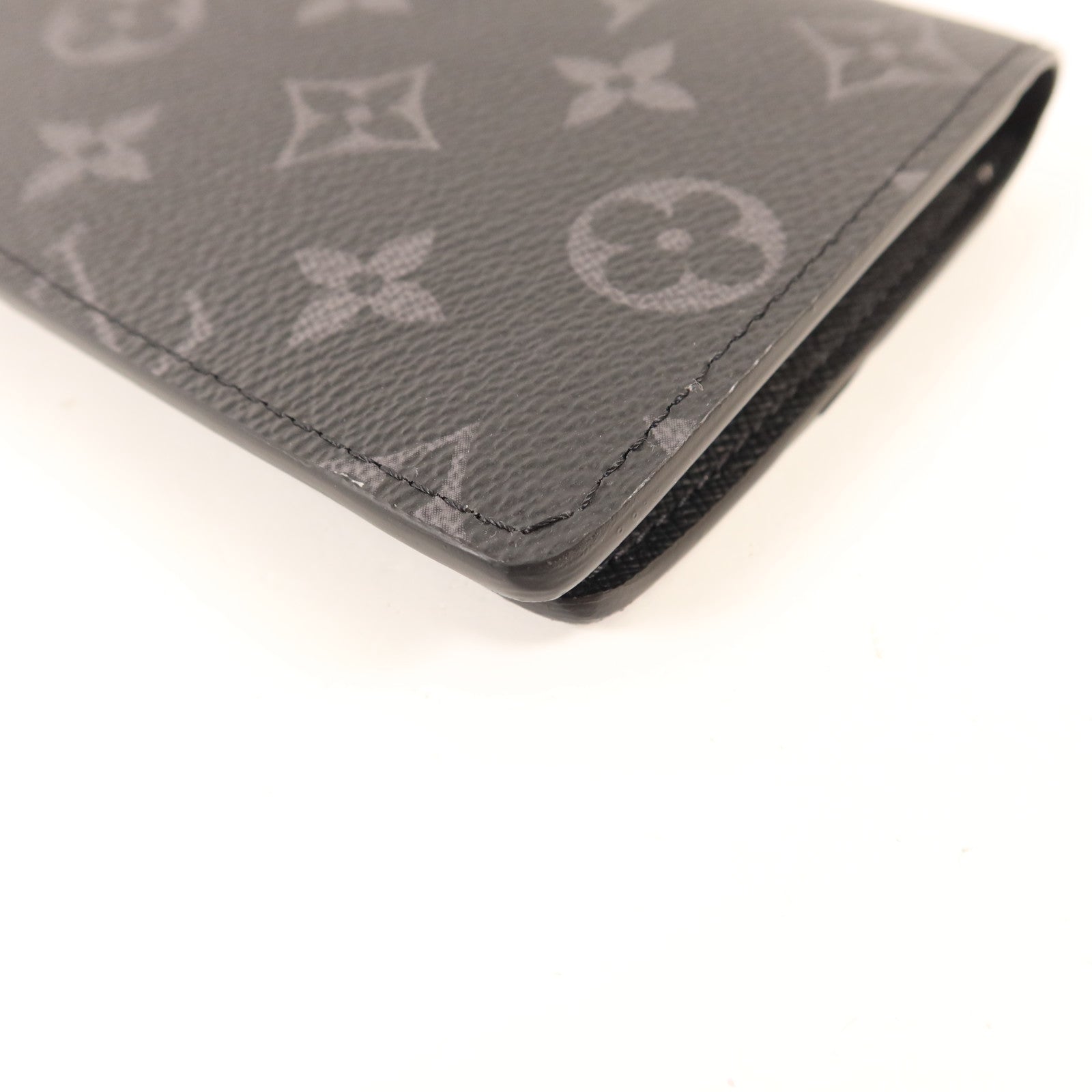 LOUIS VUITTON Monogram Eclipse Brazza銀扣長錢包