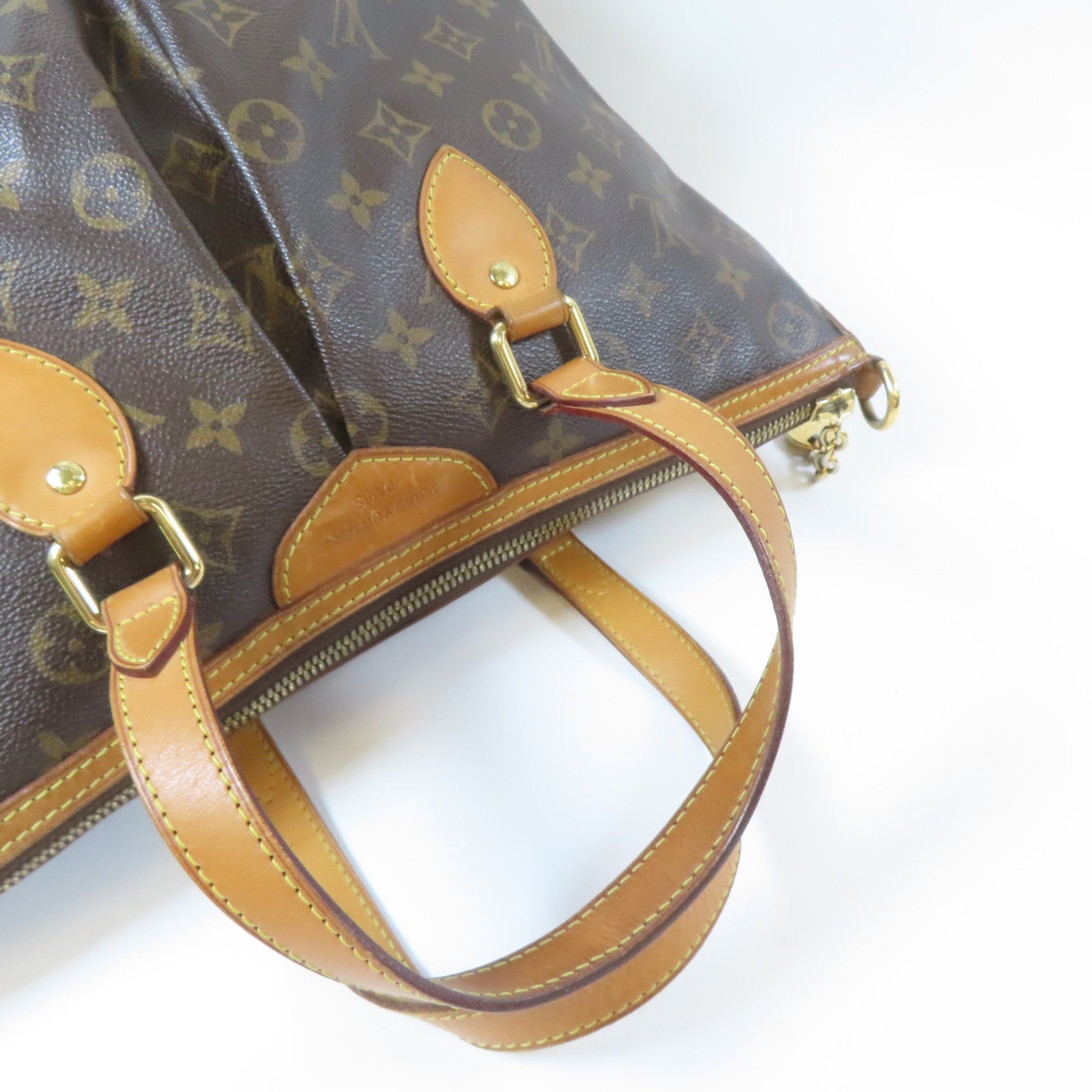 LOUIS VUITTON Monogram Palermo PM金扣手挽肩背兩用袋啡色